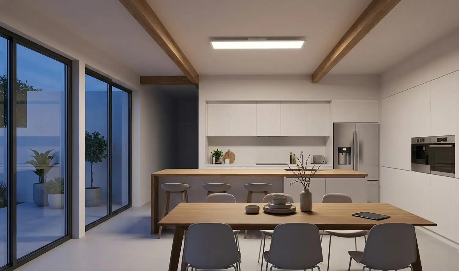 Mylight LED-Panelleuchte Lisbon 100 x 25 cm neutralweiß weiß