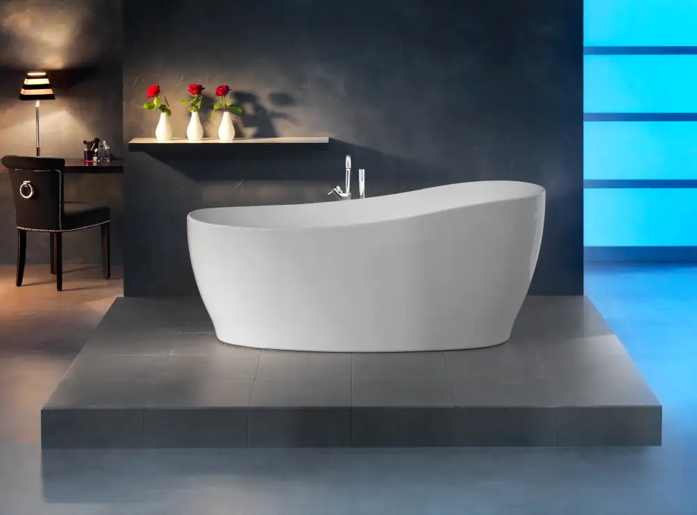 Ottofond Freistehende Badewanne Aviva 180 x 85 x 44 cm, weiß