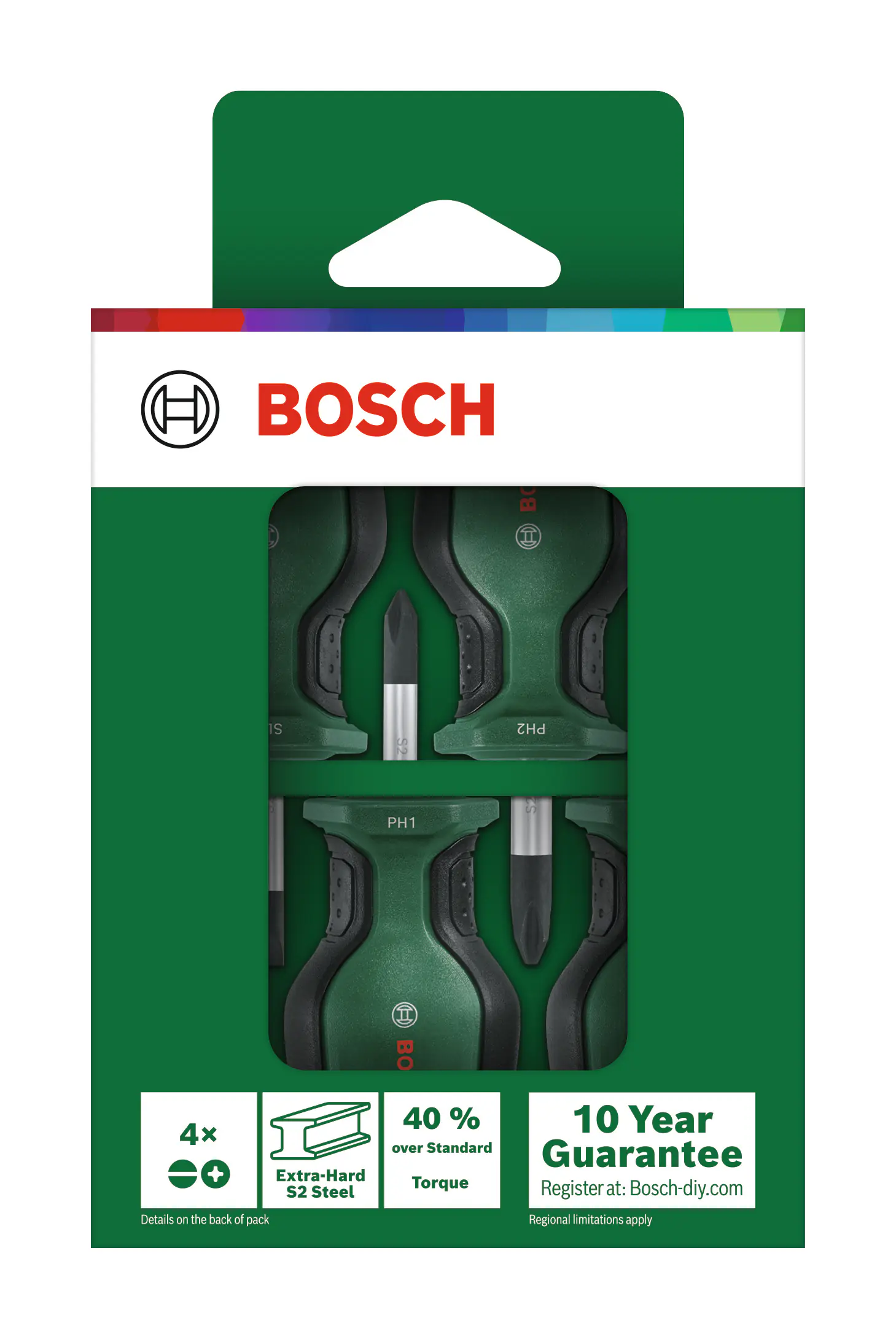 Bosch Schraubendreher-Set kurz 4-teilig