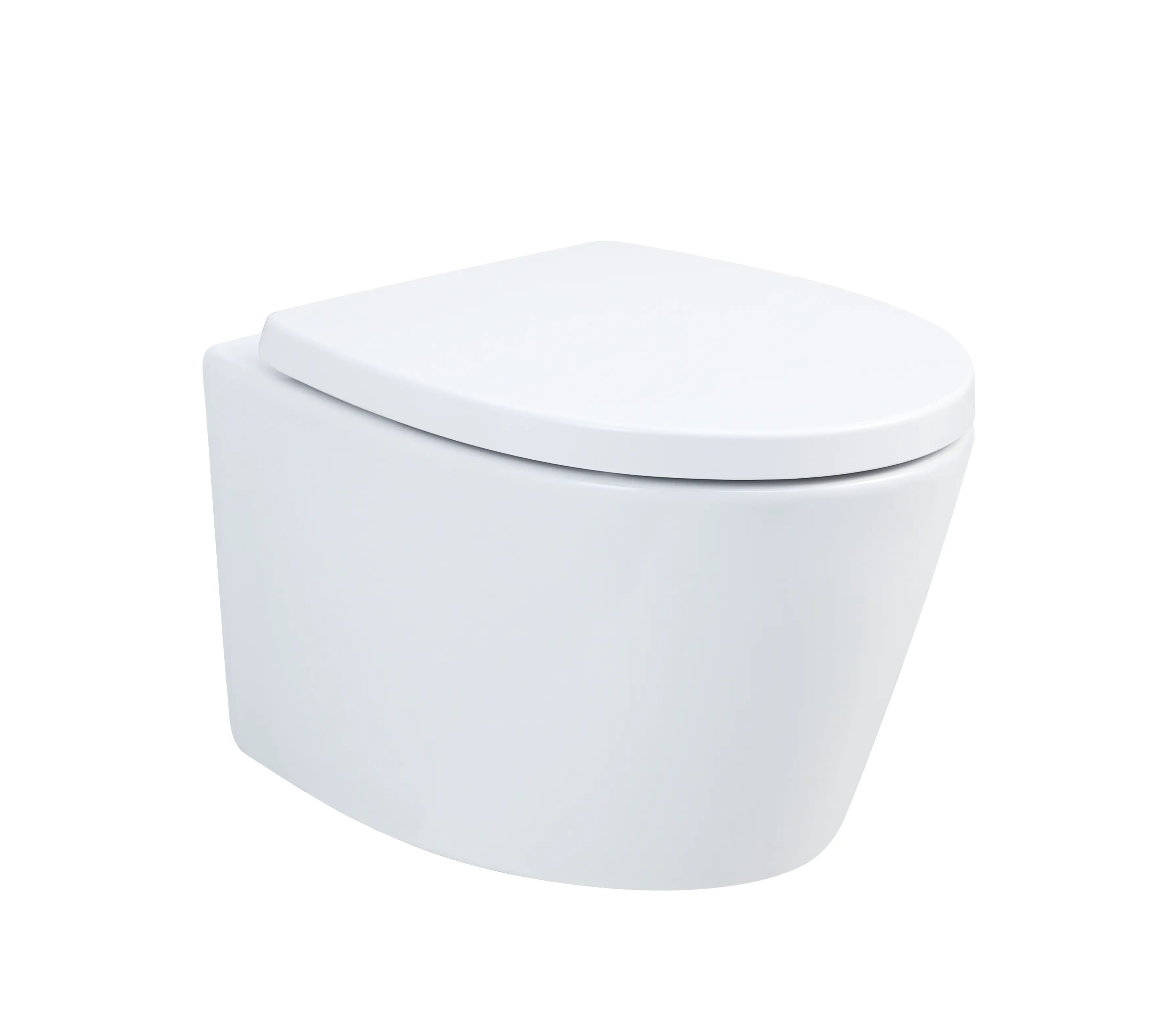 Primaster Wand WC spülrandlos Lorsa Tiefspüler weiß inkl. WC Sitz 