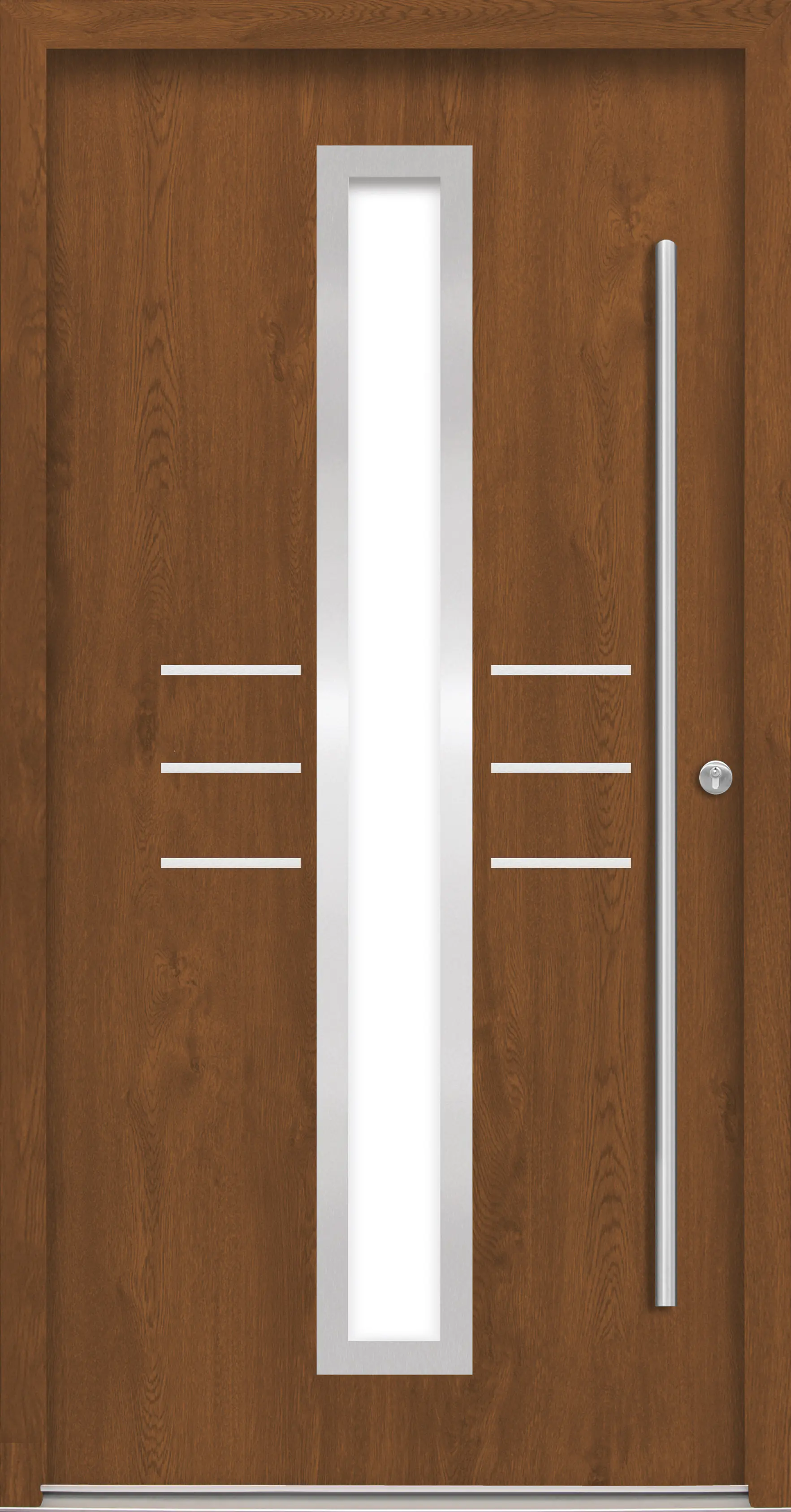 Splendoor Haustür Passivedoor Premium B07 Golden Oak DIN Rechts 110 x 210 cm