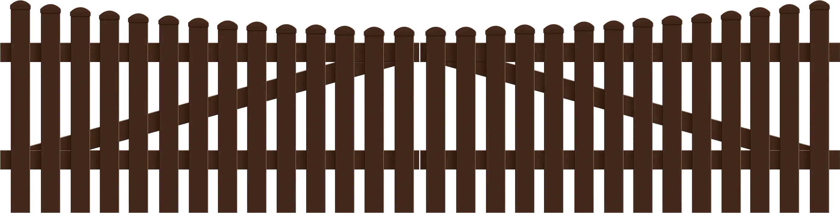 KM Zaun Doppeltor Meran Unterbogen 314,5 x 100 cm, braun