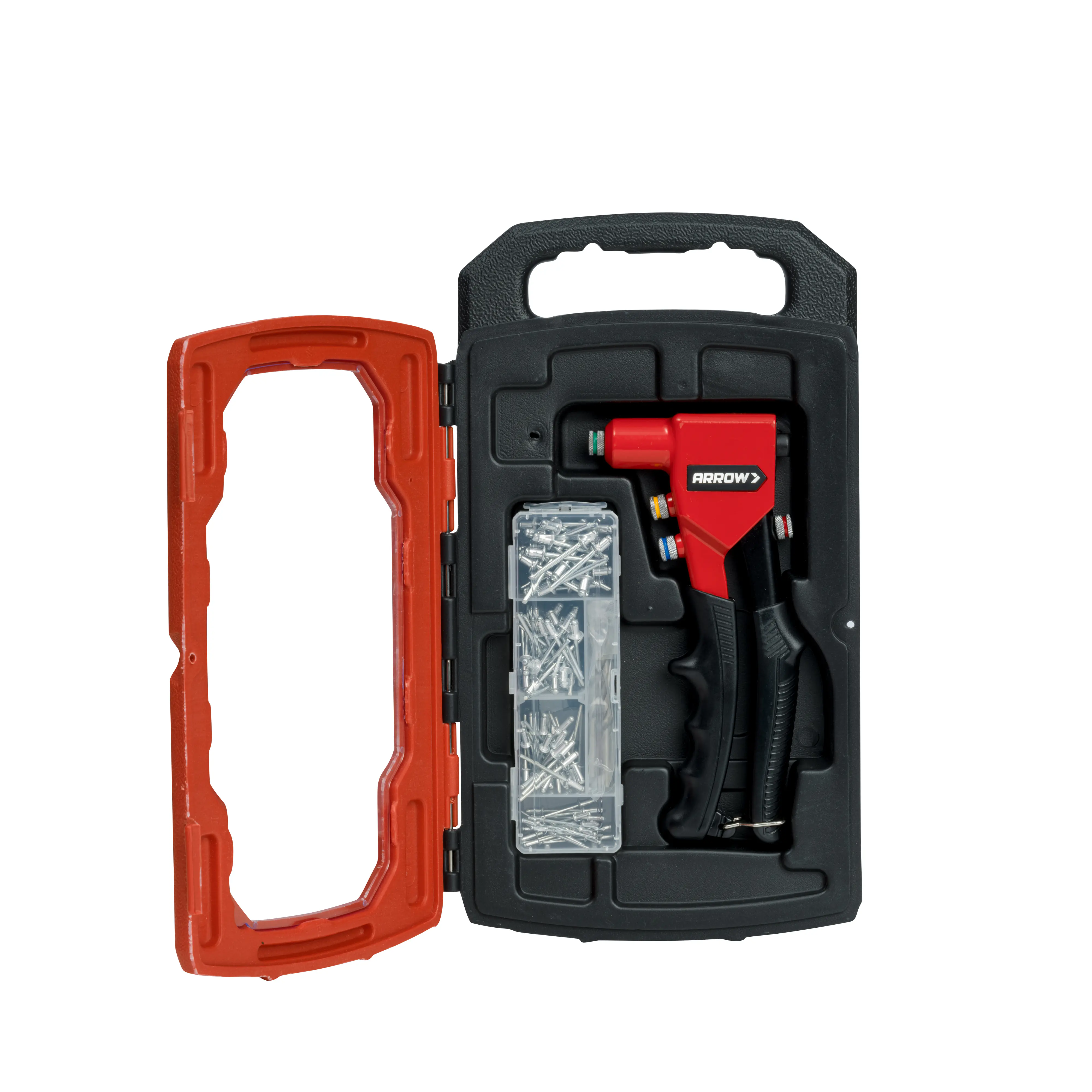 Arrow Blindnietzange RT188 Set 20,8 cm inkl. 100 Nieten, 4 HSS-Bohrer & 4 passende Mundstücke