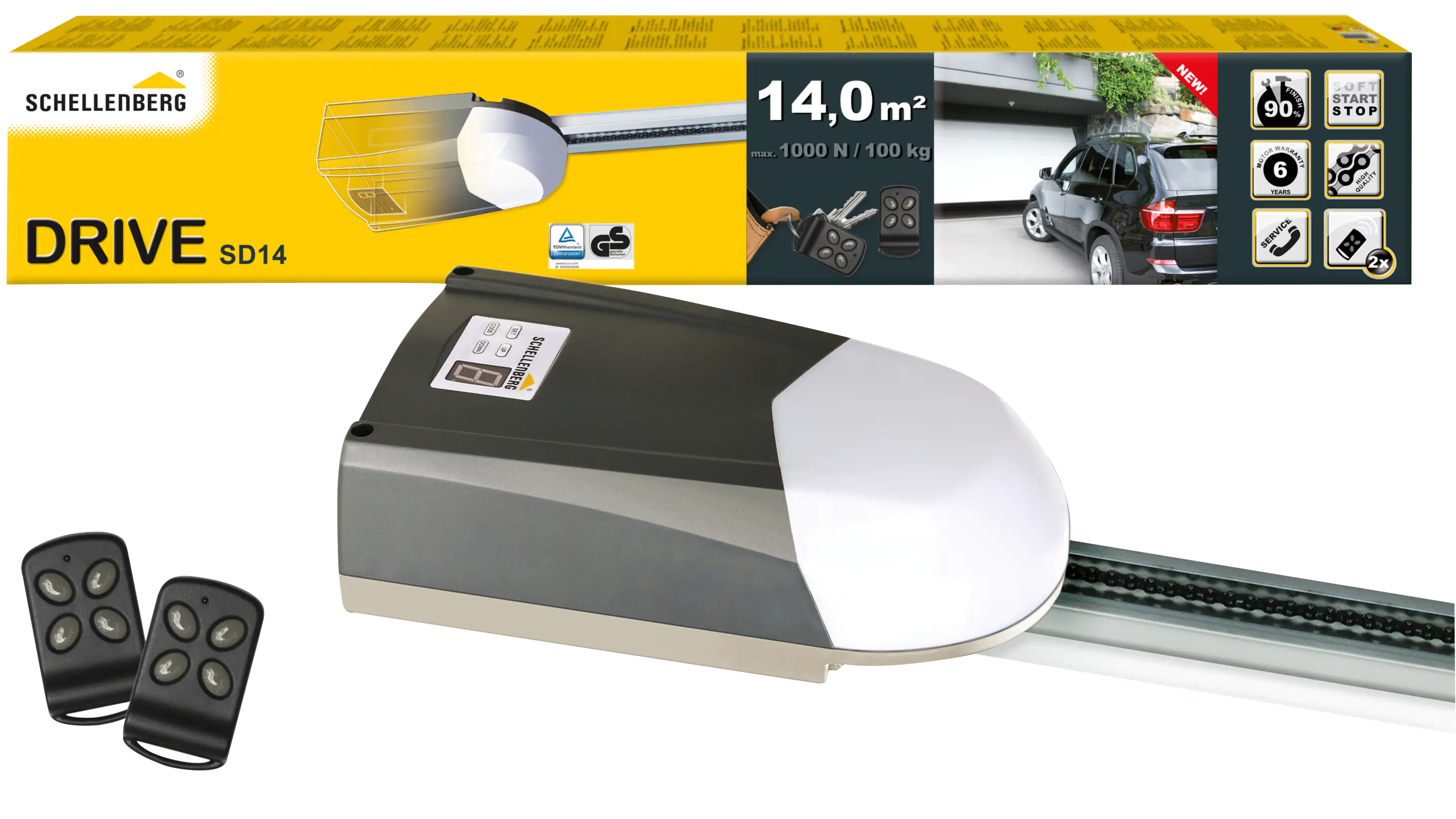 Schellenberg Garagentorantrieb Smart DRIVE 14 für Torfläche bis max. 14,0 m²