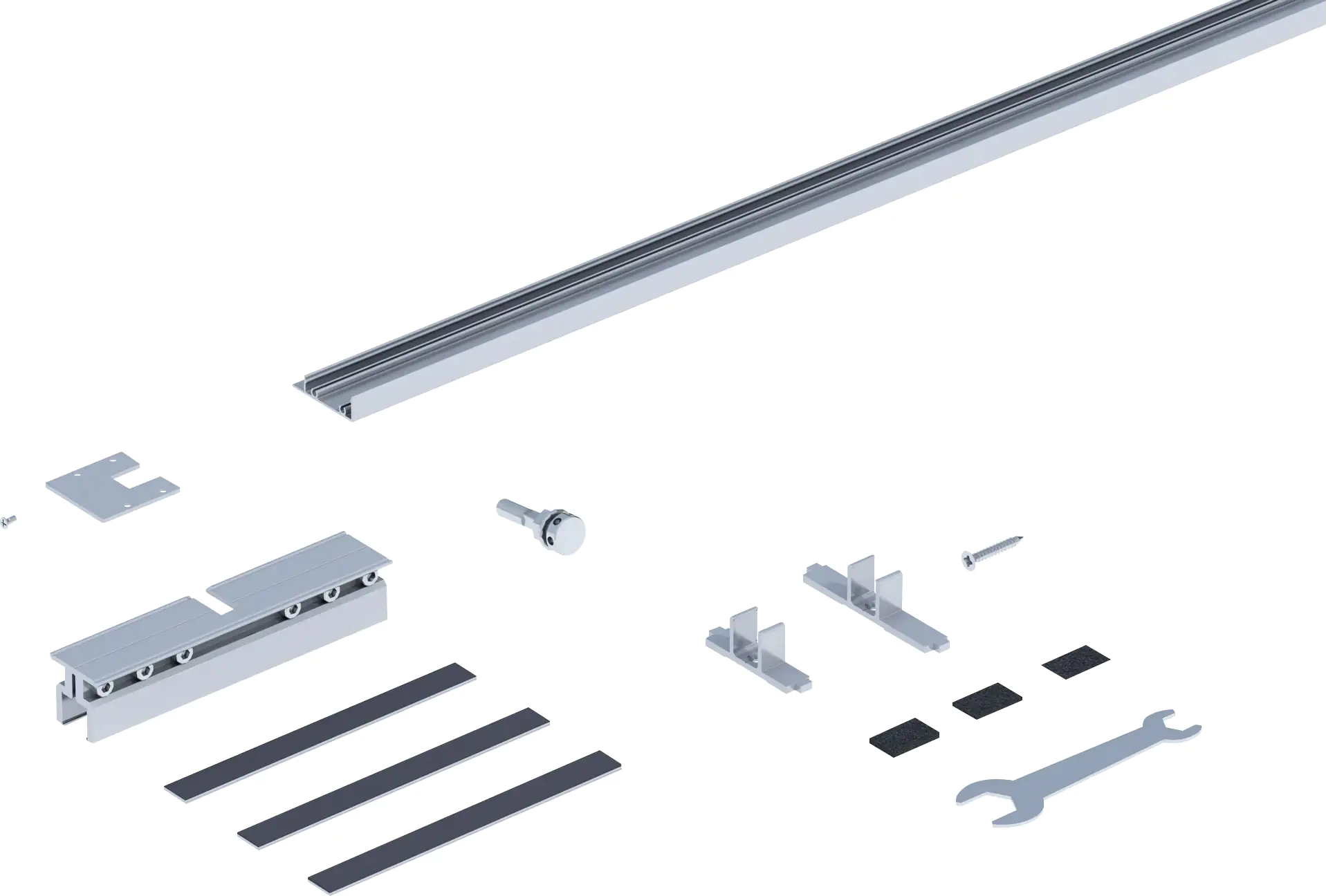 Knauf Klemmbacken für Glastürblatt 80 kg Pocket Kit Schiebetürsystem