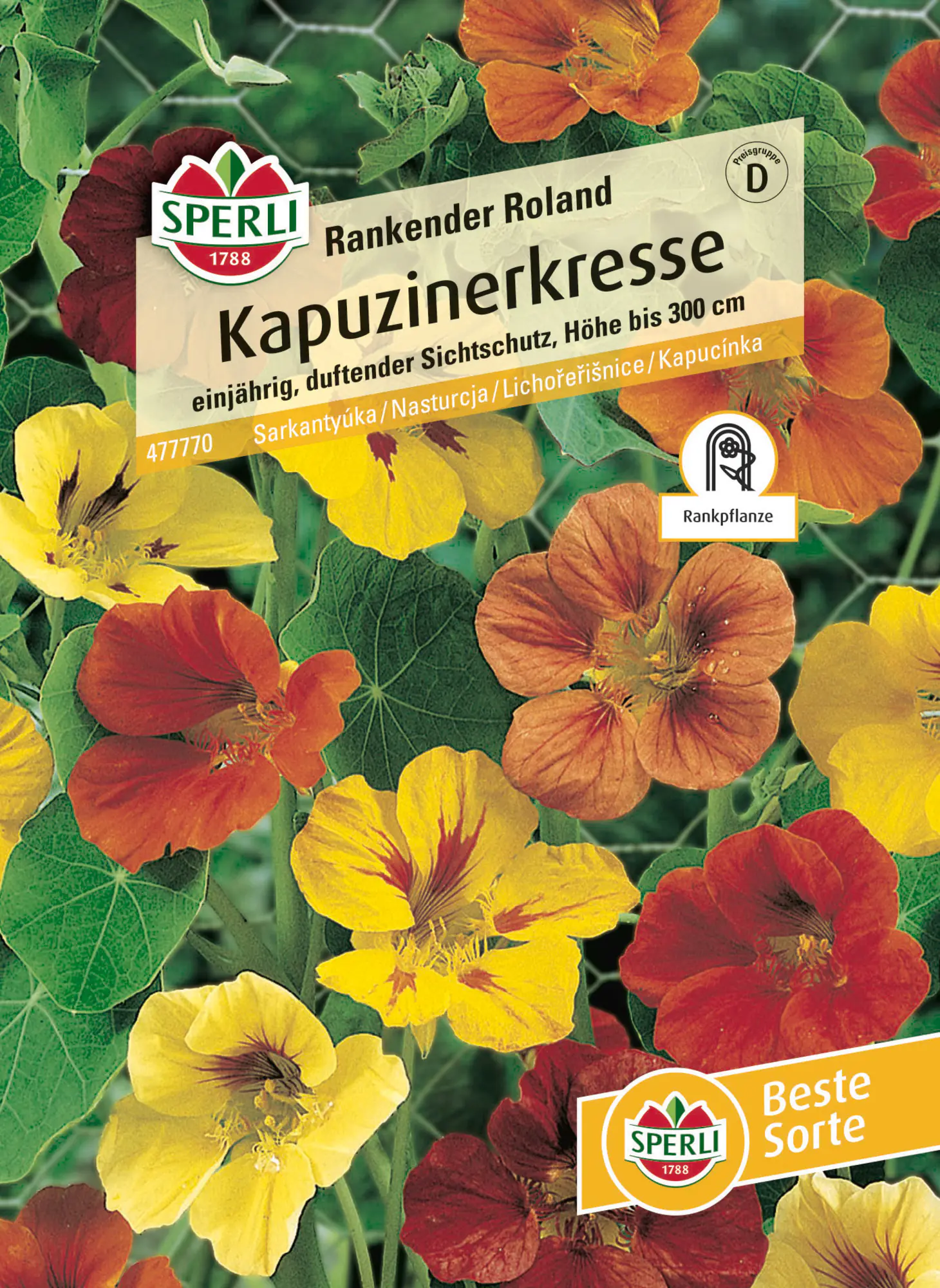 Sperli Saatgut Kapuzinerkresse Rankender Roland für ca. 22 Pflanzen