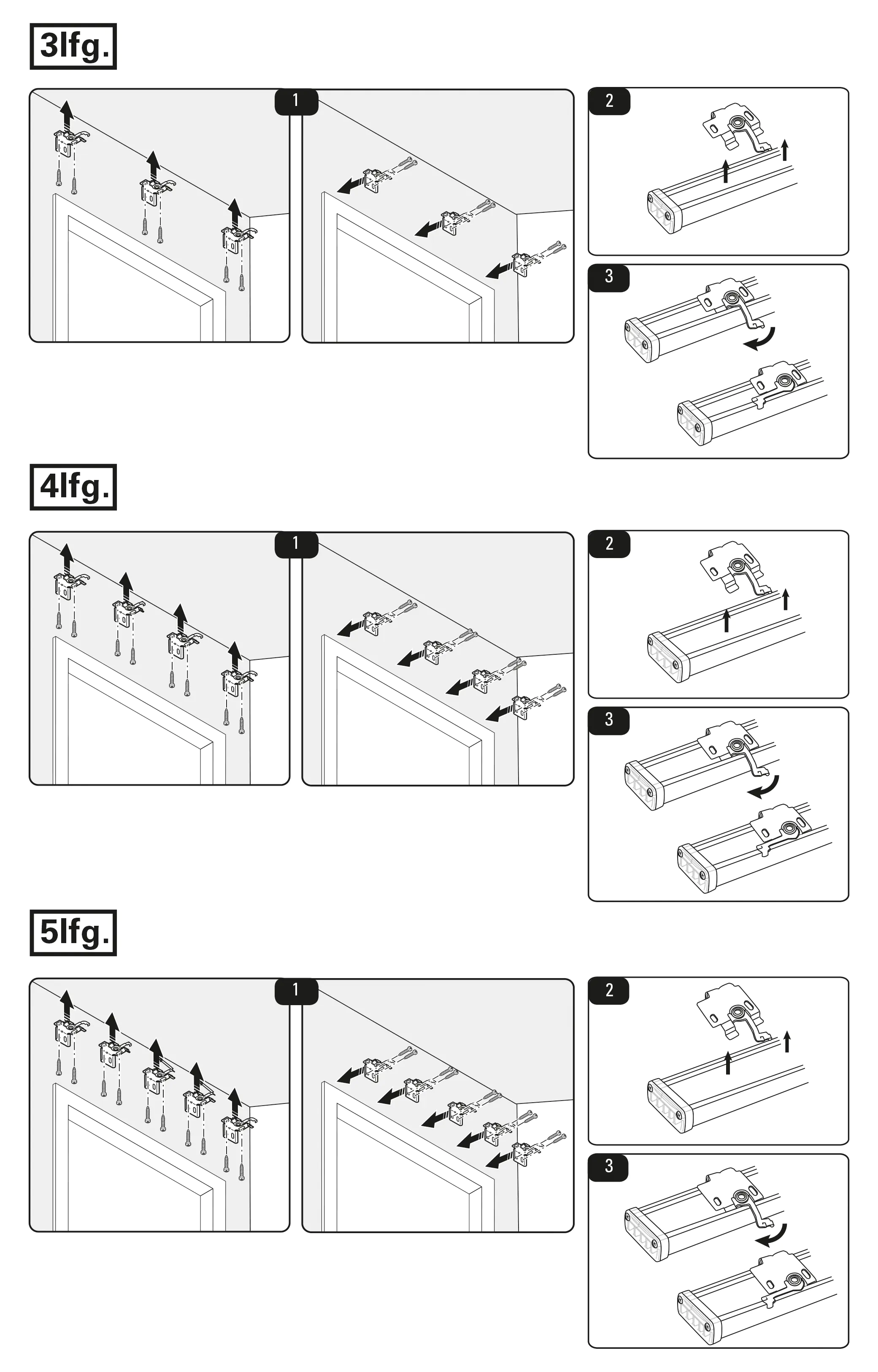 Gardinia Flächenvorhangschiene Komfort Komplett-Set 5-läufig weiß 280 cm