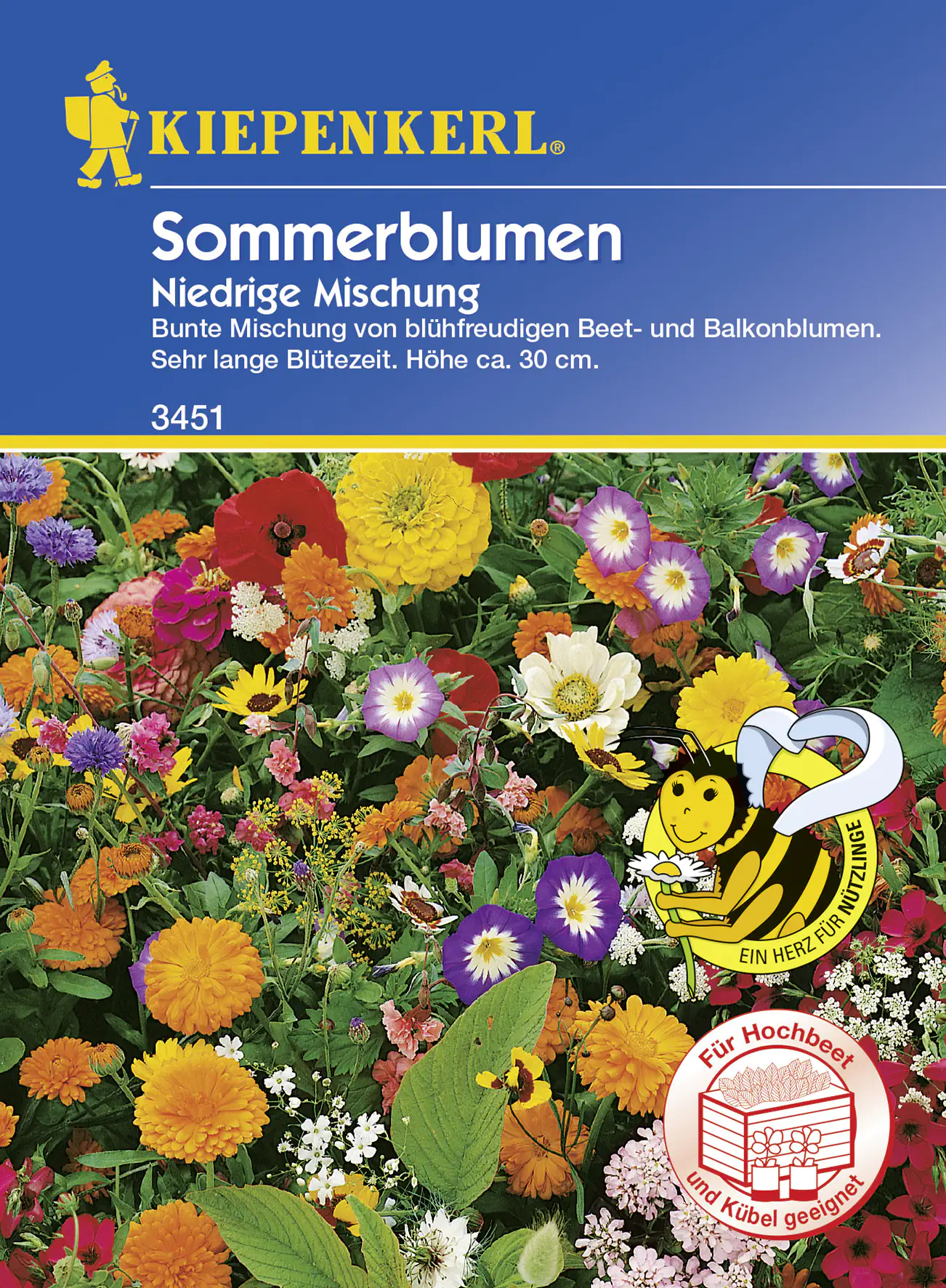 Kiepenkerl Niedrige Sommerblumenmischung Inhalt: ca. 50 Pflanzen