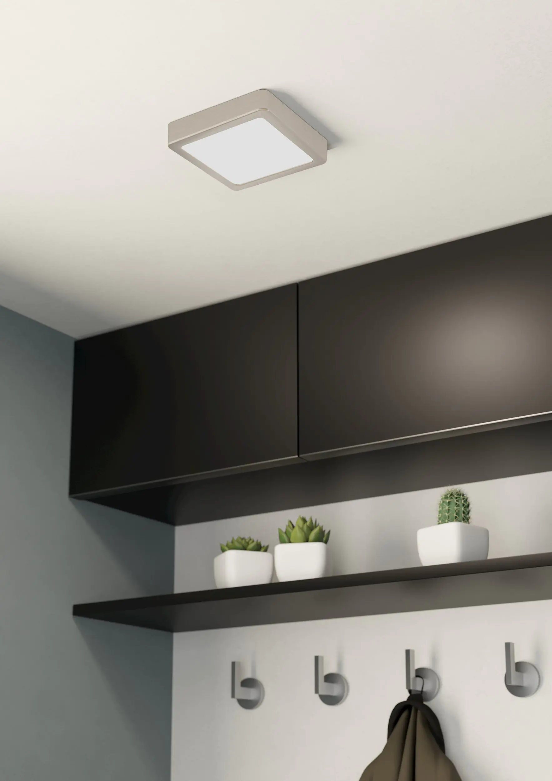 Eglo LED Aufbauleuchte Fueva 5 nickel-matt 16 x 16 cm nw