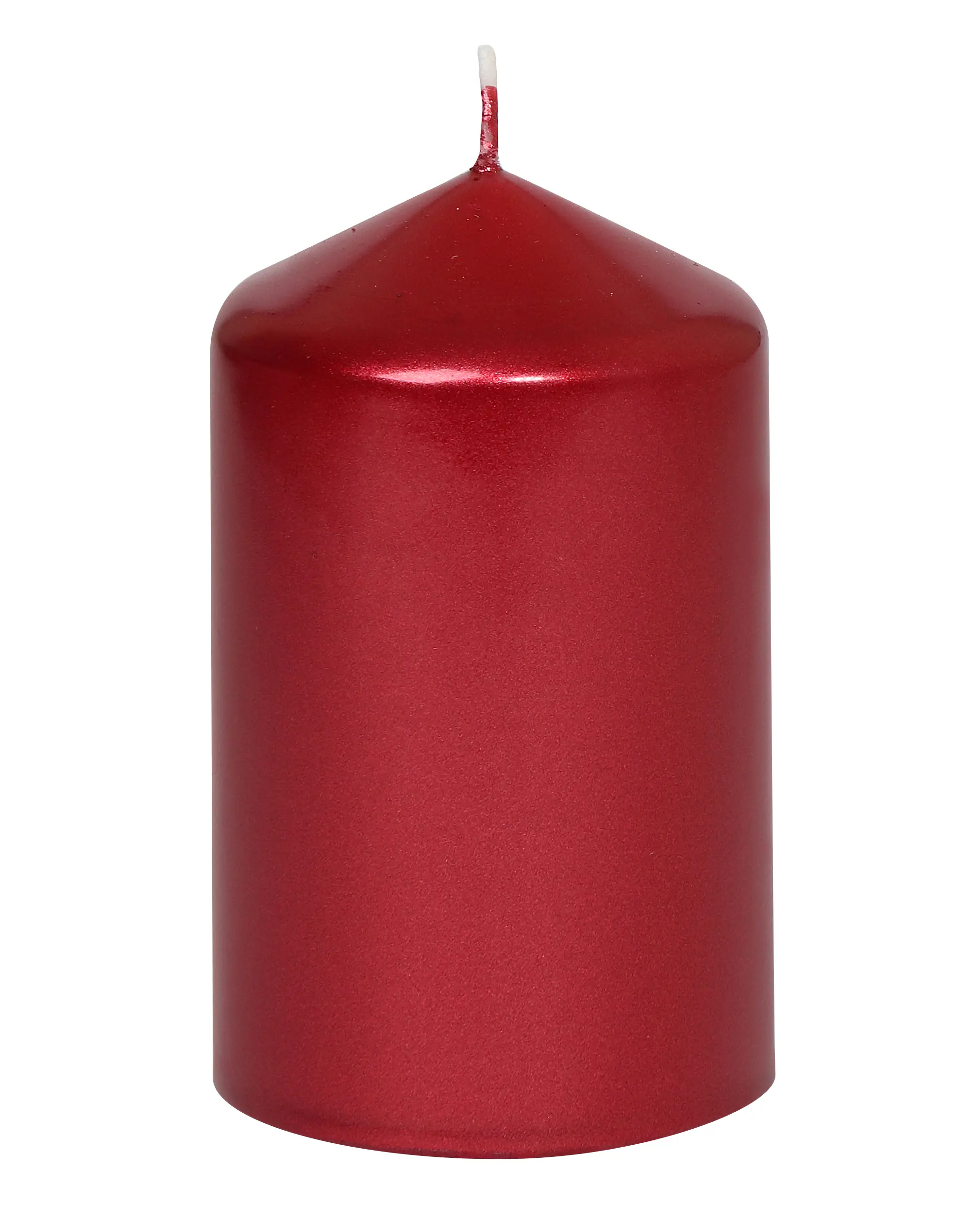 Steinhart Stumpenkerze Edelglanz Ø 5,7 x 10 cm rubin      