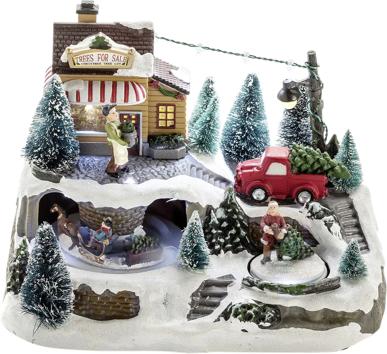 Konstsmide LED Szenerie Weihnachtsbaumverkauf 23,5 x16 x 17 cm Konstsmide LED Szenerie Weihnachtsbaumverkauf 23,5 x16 x 17 cm
