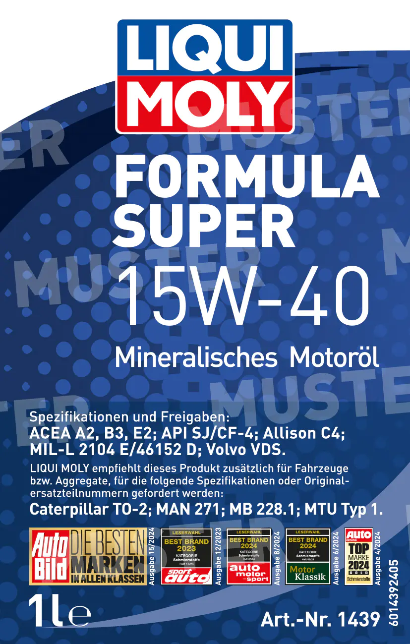 Liqui Moly Motoröl Formula Super 15W-40 1 L Liqui Moly Motoröl Formula Super 15W-40 1 L