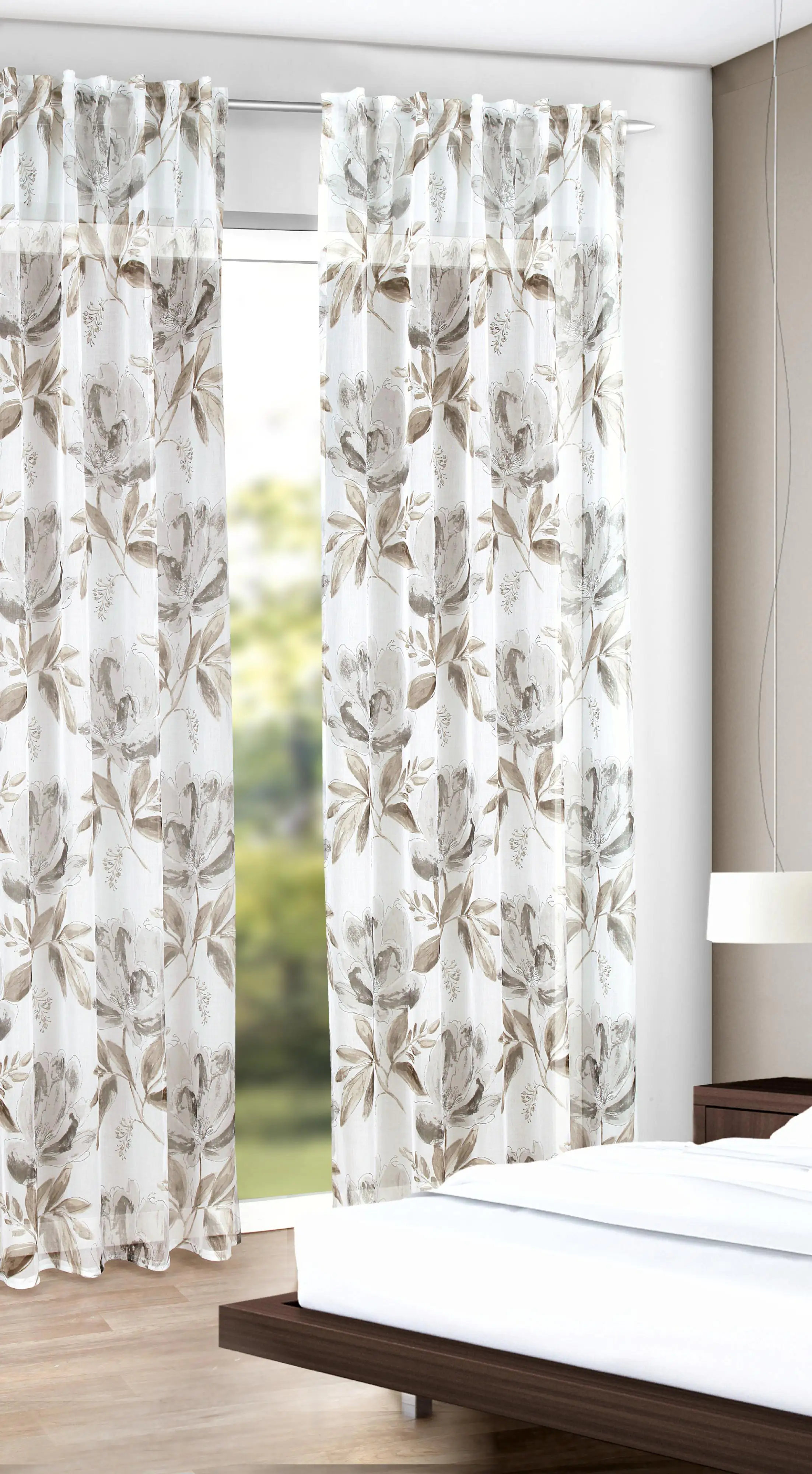 Neusser Collection Verdunklungsschal mit Gardinenband taupe 135x245 cm