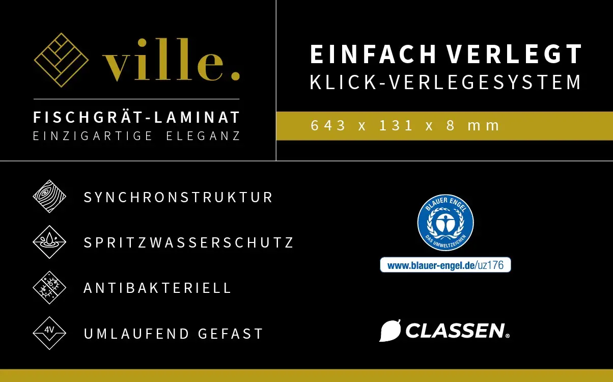 Classen Laminat Fischgrät Ville Burriana Oak