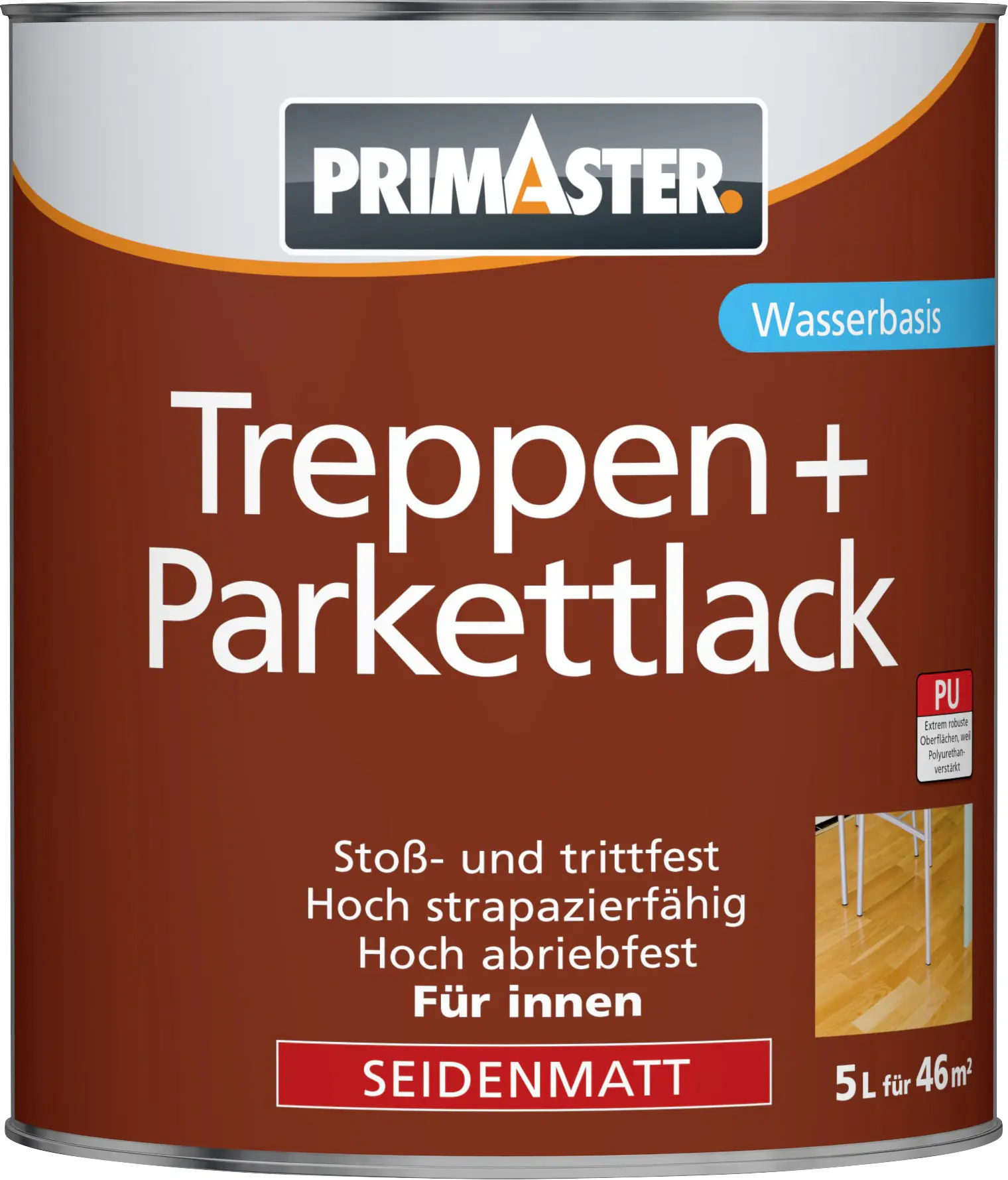 Primaster Treppen und Parkettlack 5 L seidenmatt