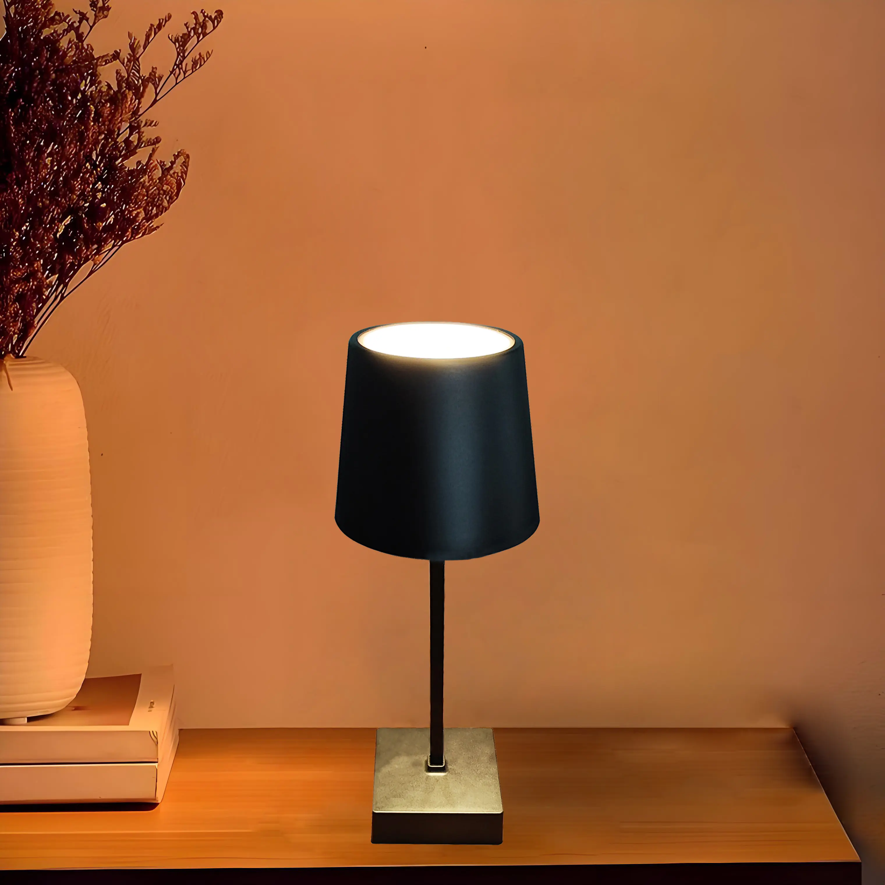 LED Tischleuchte Joy schwarz mit Akku warmweiß