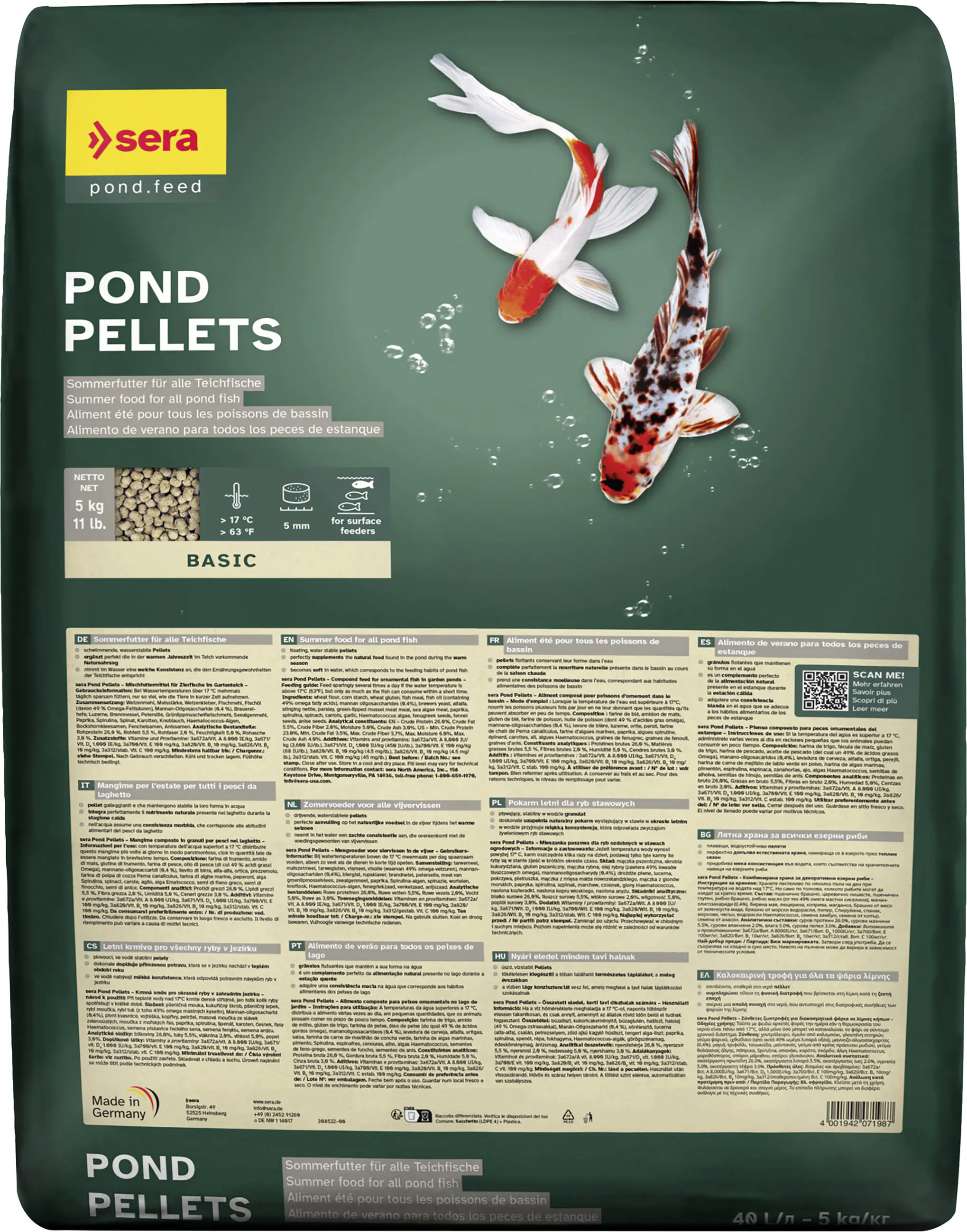 Sera Pond Fischfutter Teich Pellets 40 L Sera Pond Fischfutter Teich Pellets 40 L