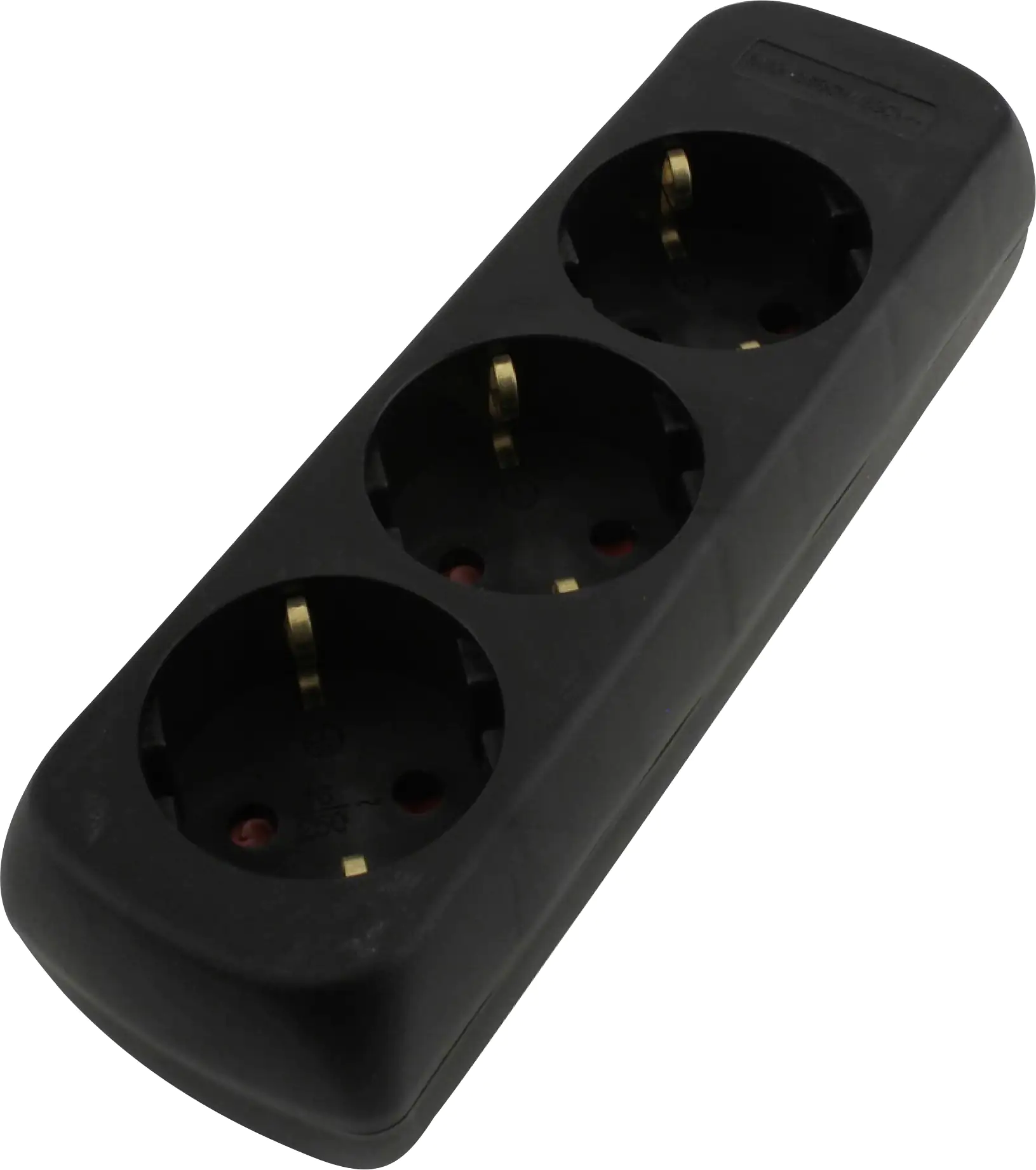 Unitec Steckdosenleiste 3-fach ohne Kabel Berührungsschutz, schwarz