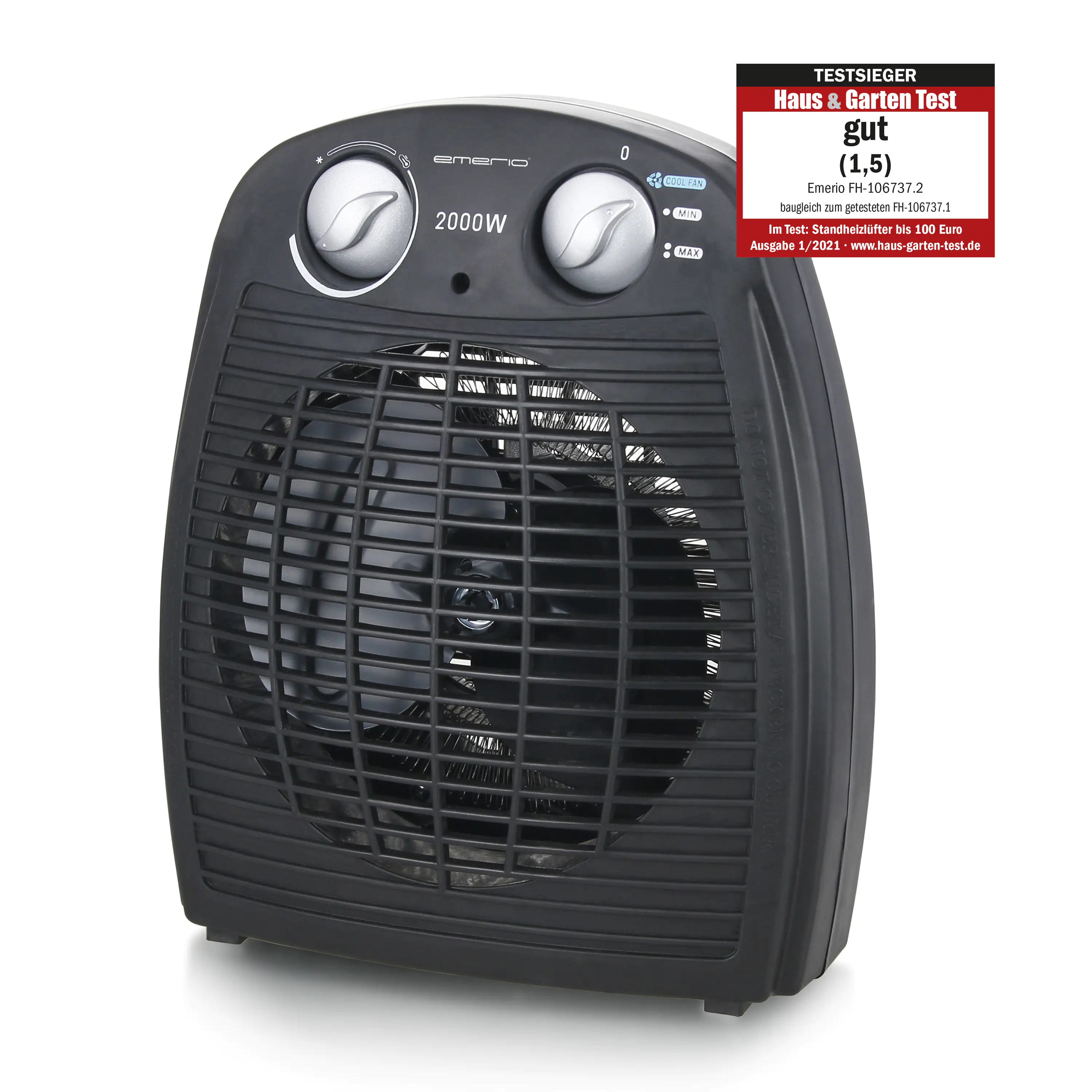 emerio Heizlüfter 2000 Watt, 3 Heizstufen emerio Heizlüfter 2000 Watt, 3 Heizstufen