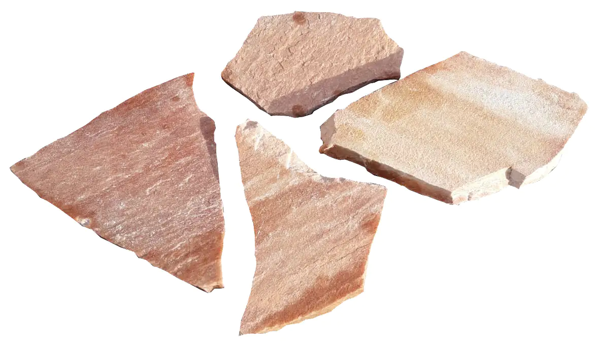 Polygonalplatten Quarzit rosa-mix Polygonalplatten Quarzit rosa-mix