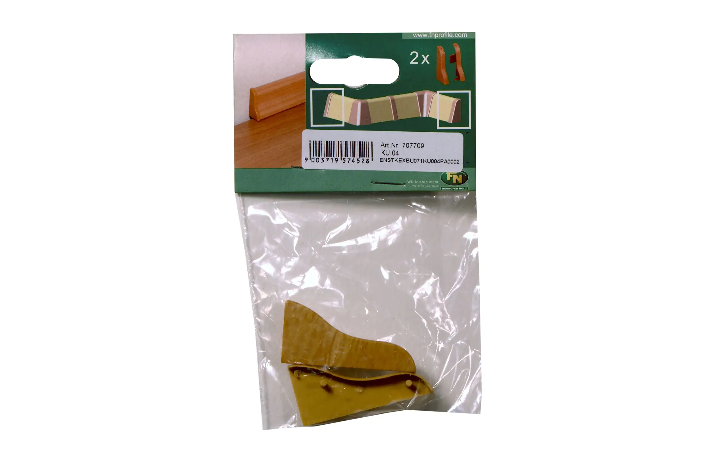 Endstück für Kunststoffleiste ku.04 Buche landhaus