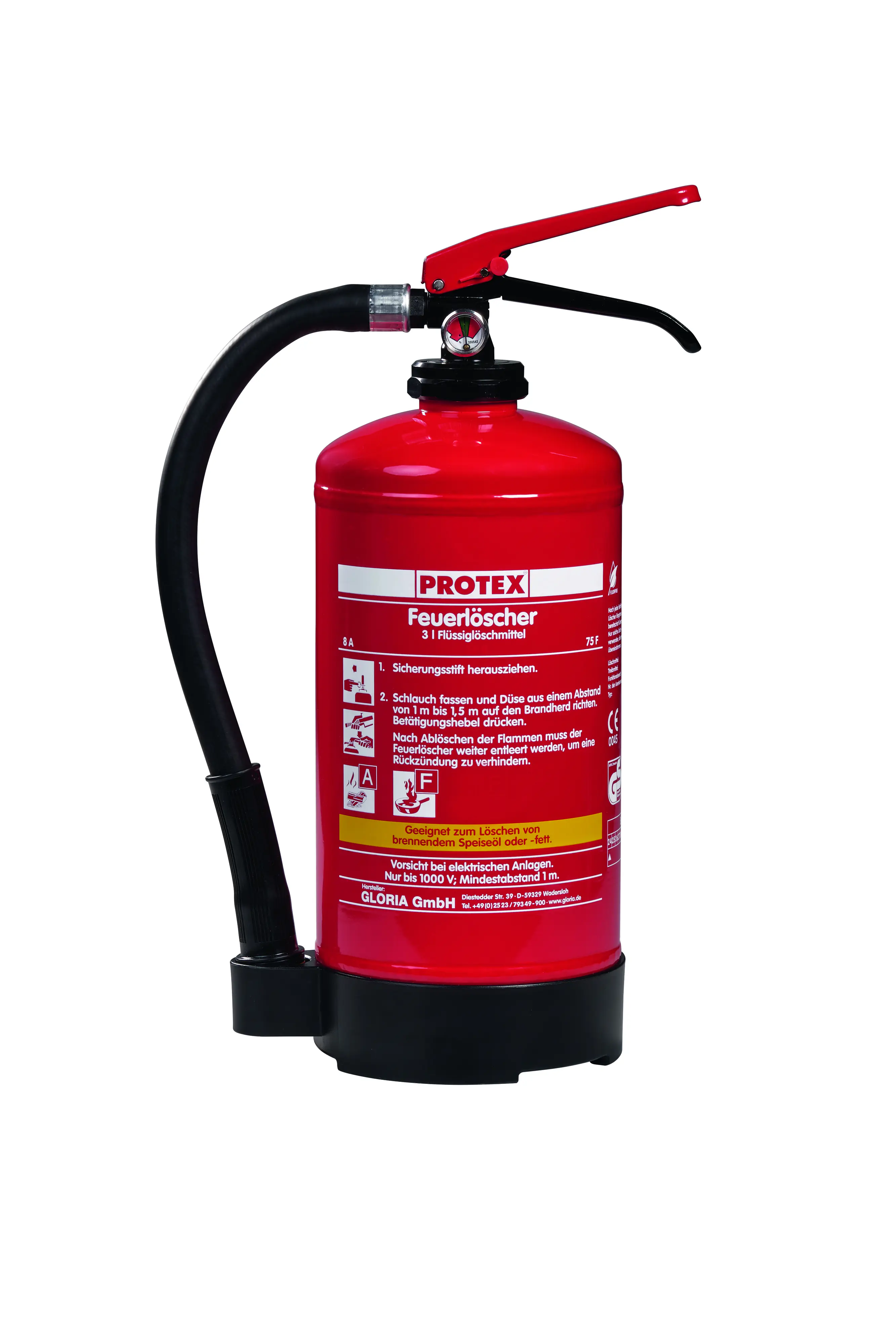 Protex Fettbrand-Feuerlöscher 3l FDA3 mit Halterung
