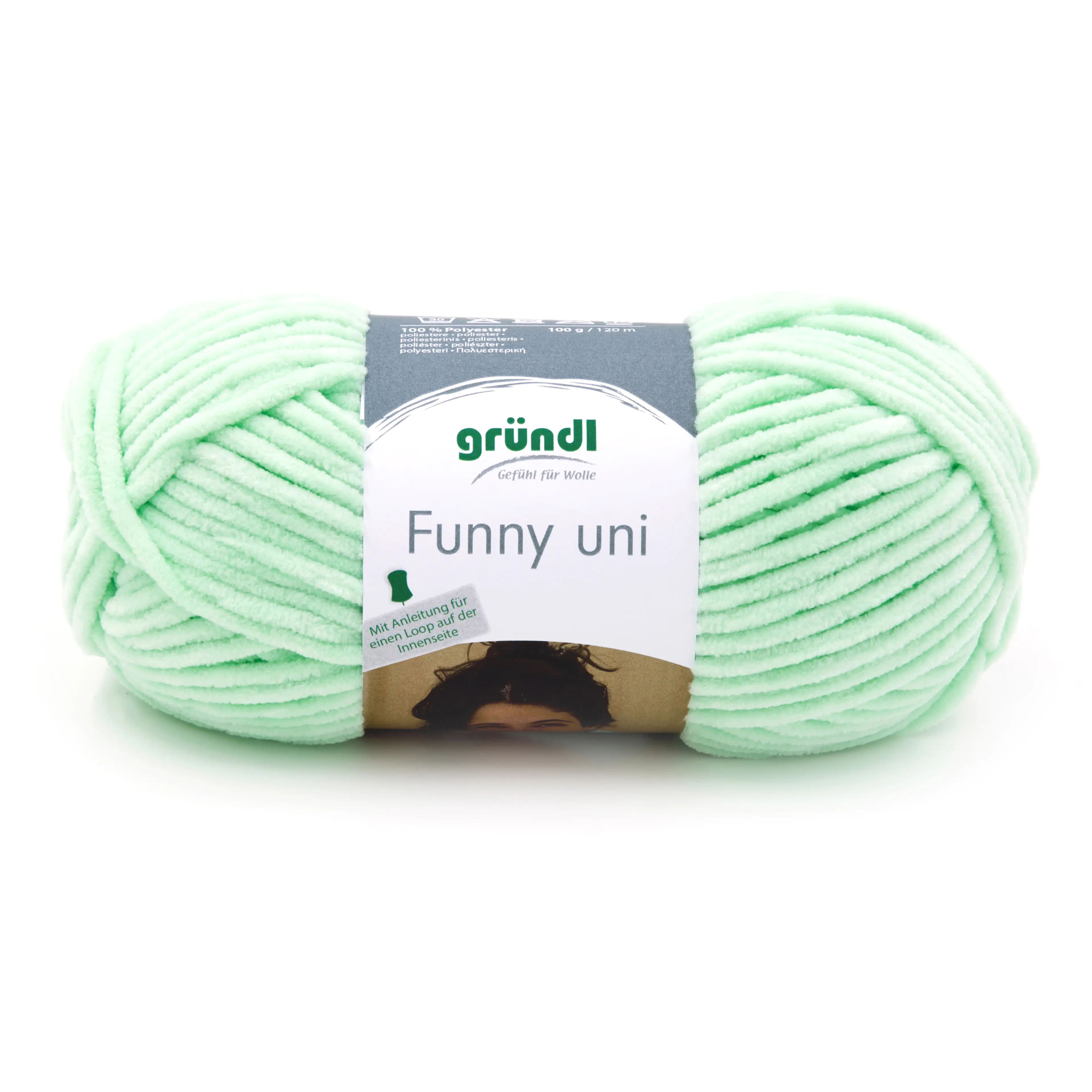 Gründl Wolle Funny uni 100 g pastellgrün
