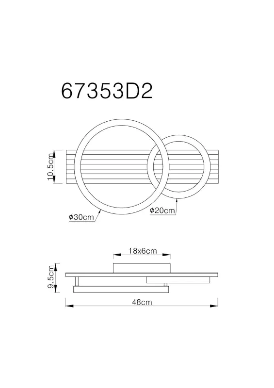 Globo LED Deckenleuchte Tisha 2 Ringe