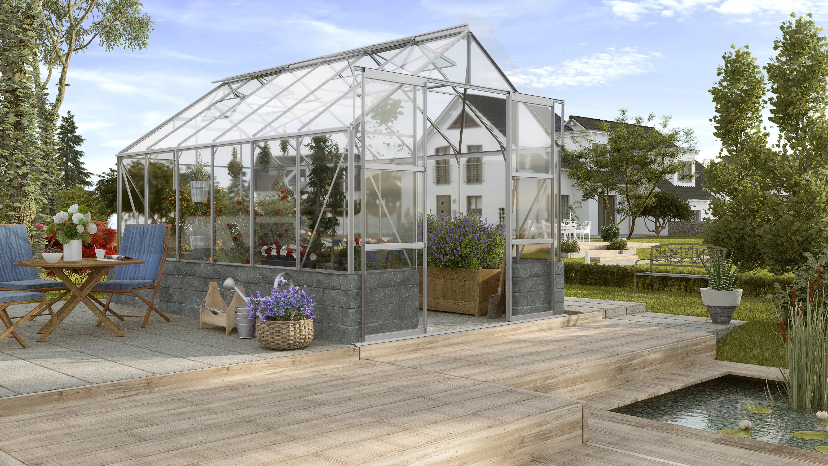 Vitavia Gewächshaus Cassandra 9900 256 x 388 cm 3 mm Sicherheitsglas