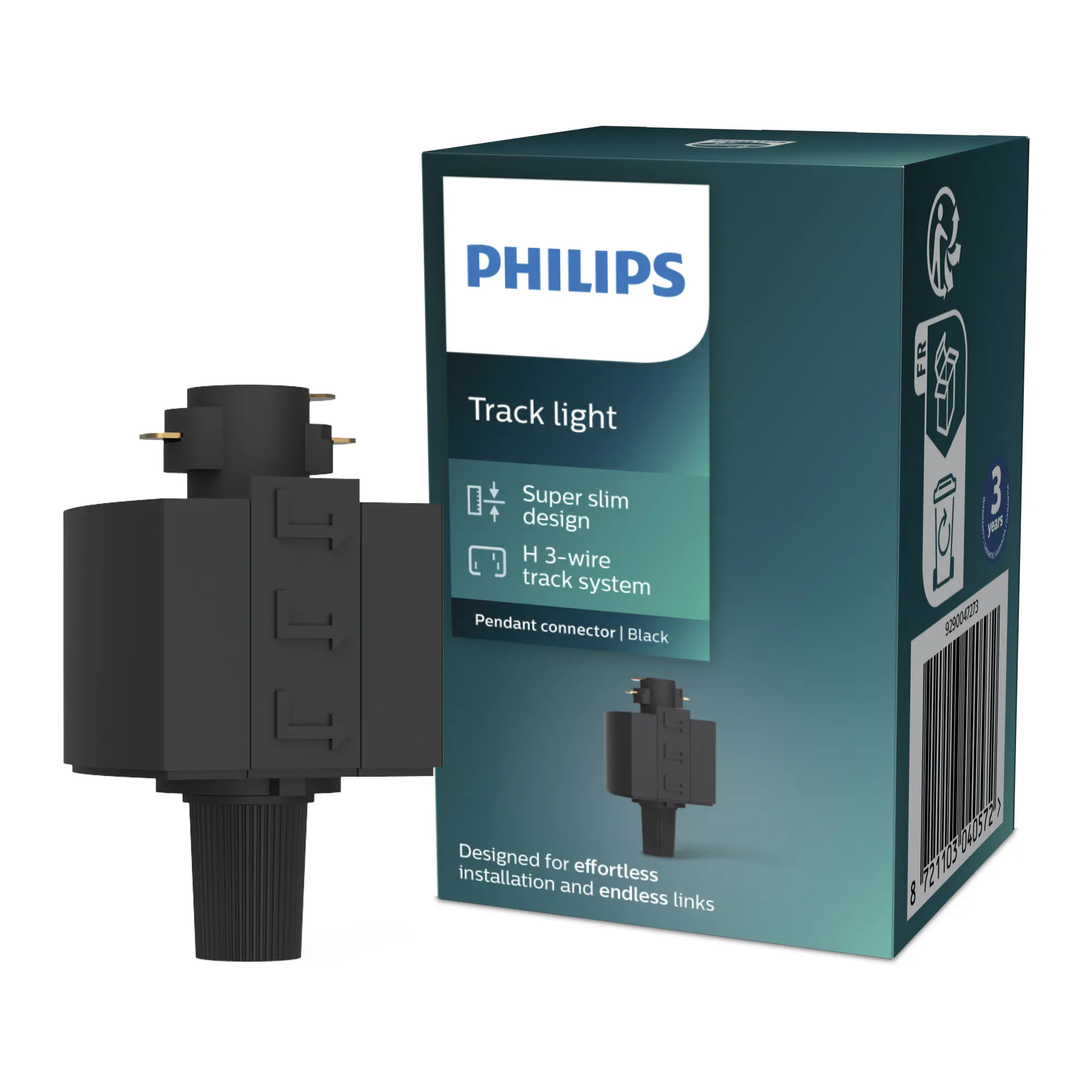 Philips EasyLink Hängeleuchtenanschlus für Schienenleuchte schwarz