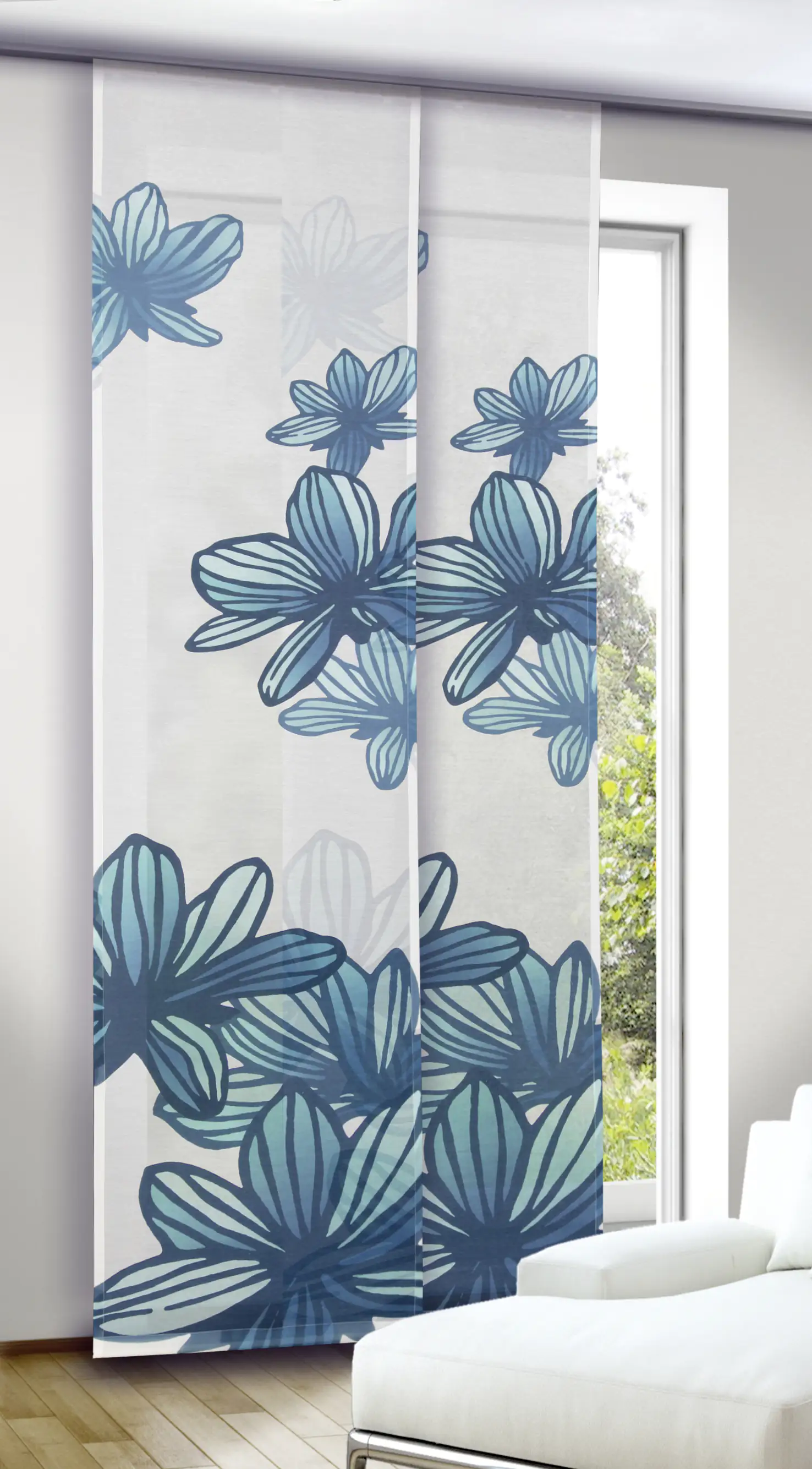 Neusser Collection Flächenvorhang blau, 245 x 60 cm