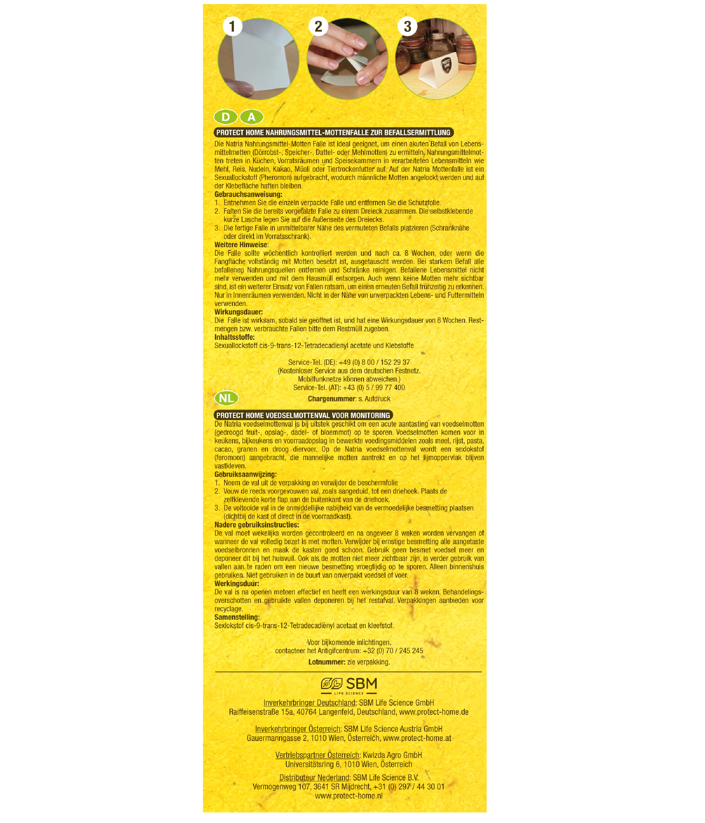 Protect Home Nahrungsmittel-Mottenfalle 3 Stück Protect Home Nahrungsmittel-Mottenfalle 3 Stück
