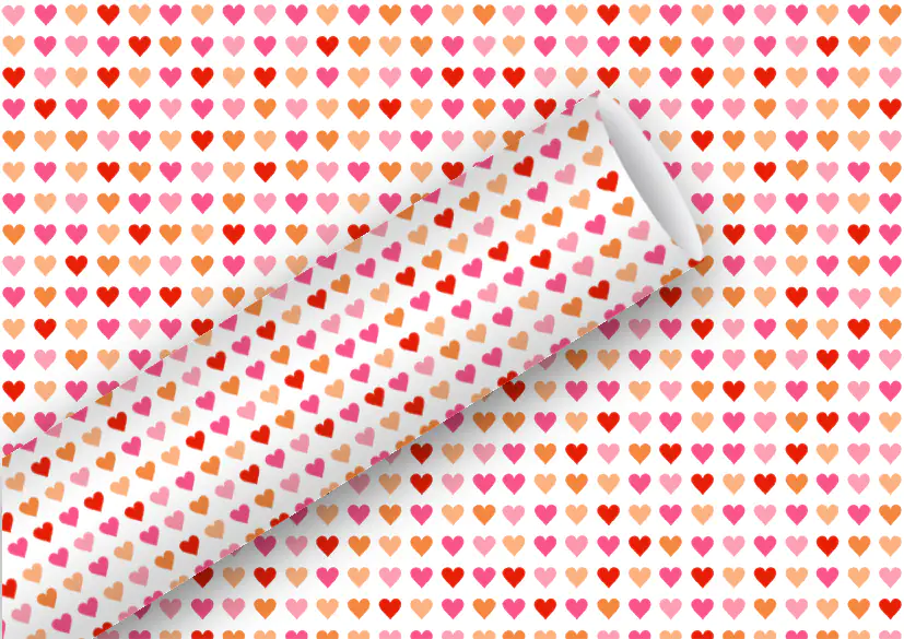 Braun & Company Geschenkpapier Kollektion Heart to Heart rot 2 m x 70 cm