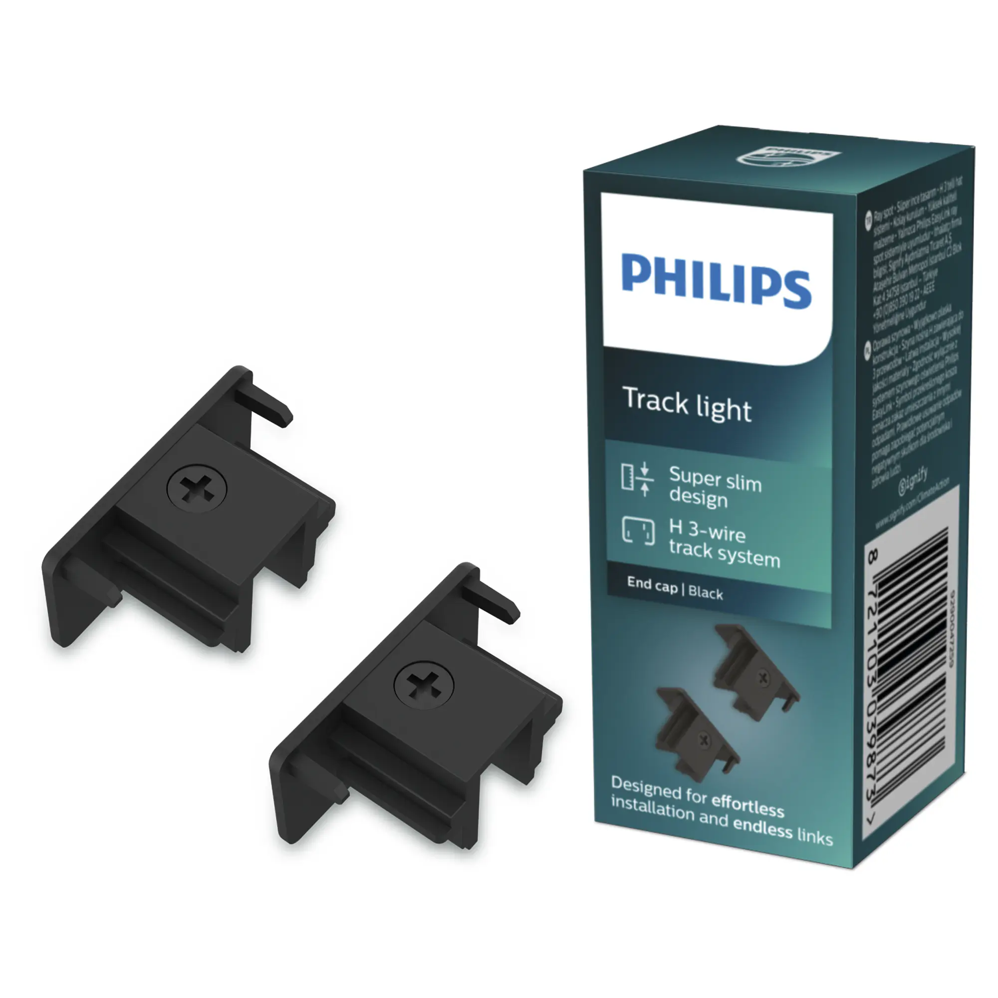 Philips EasyLink Endkappen 2 Stück schwarz