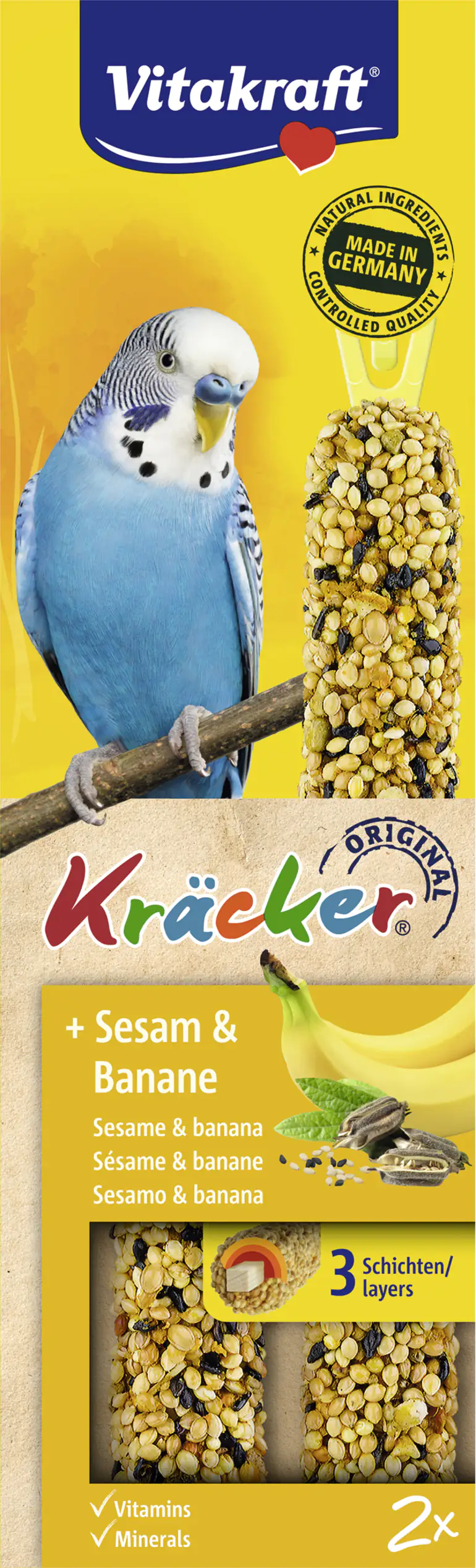 Vitakraft Kräcker® Sesam & Banane 2 Stück / 60 g Vitakraft Kräcker® Sesam & Banane 2 Stück / 60 g