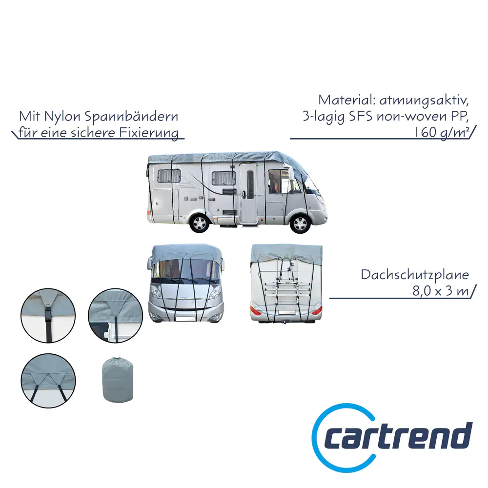 Cartrend Dachschutzplane 8,0 x 3 m