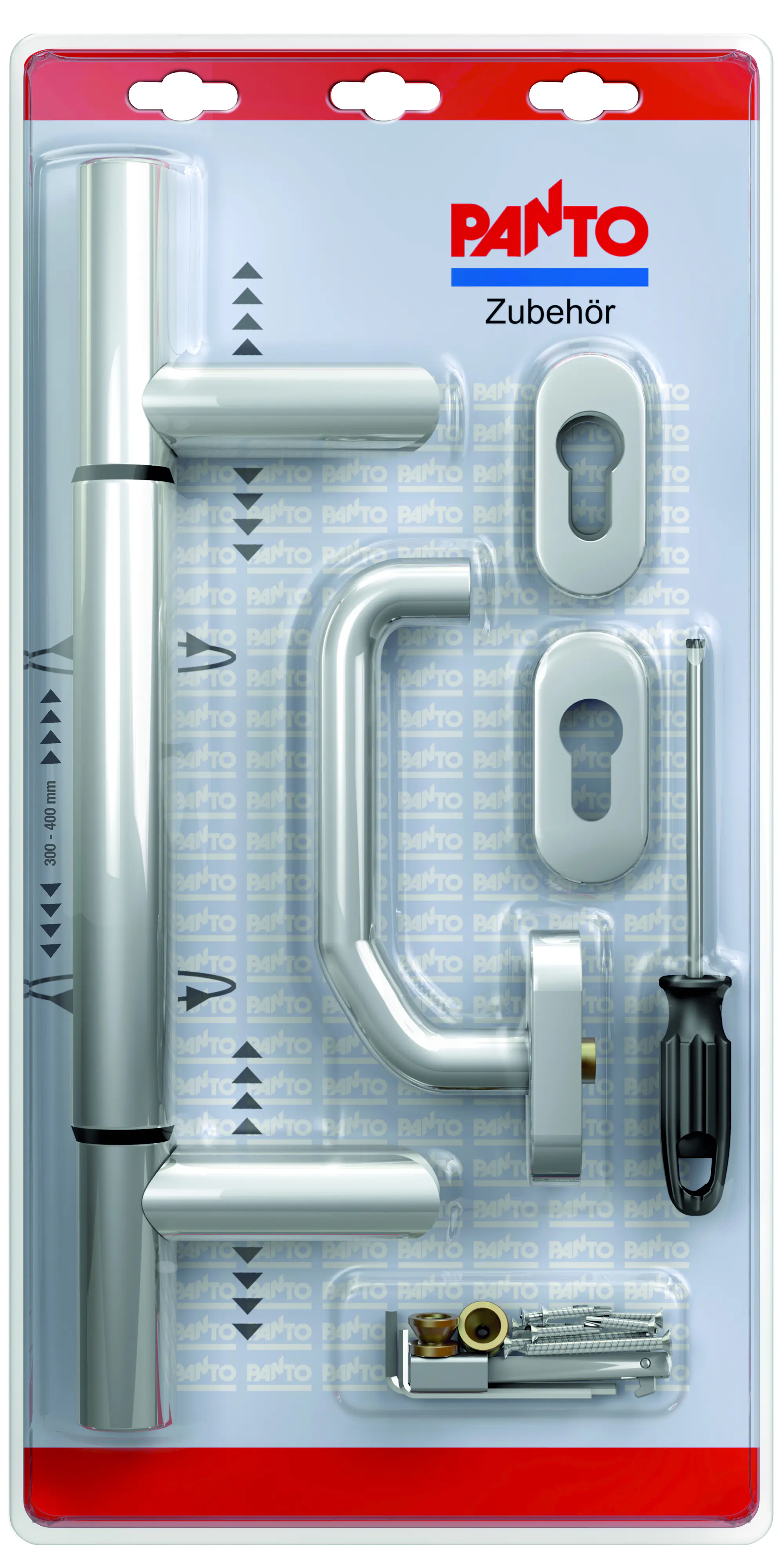 Panto Stoßgriff-Set Edelstahl 30 - 40 cm verstellbar