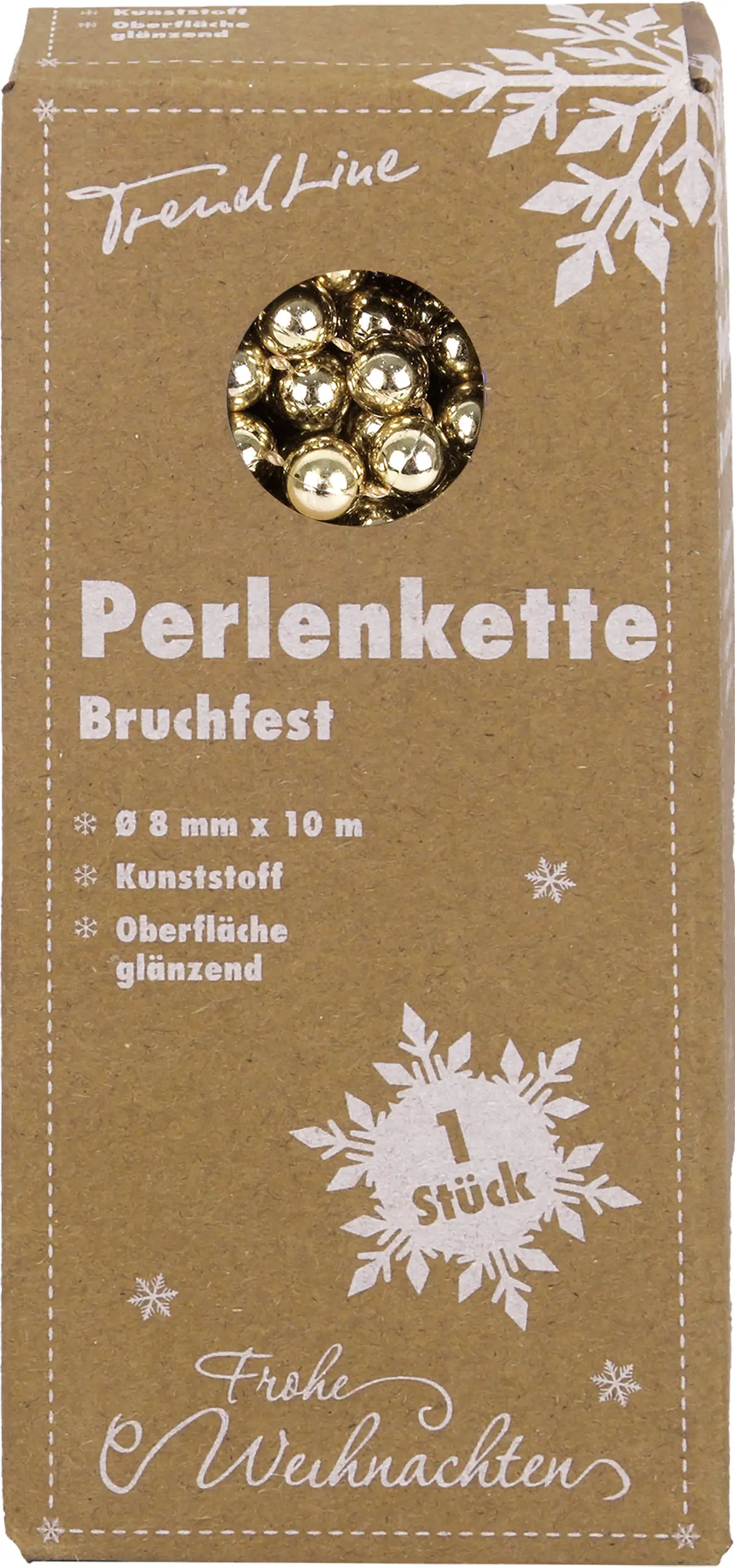 TrendLine Perlenkette bruchfest, langlebig 10 m champagner