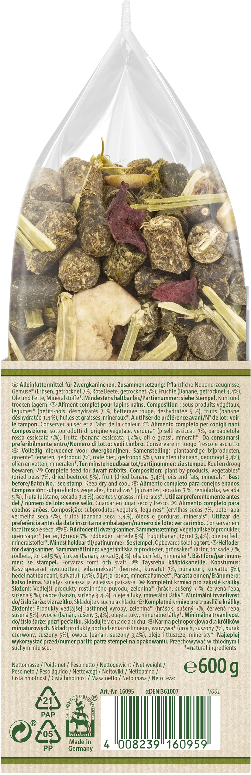Vitakraft V.Verde NatureDinner Gemüse 600 g