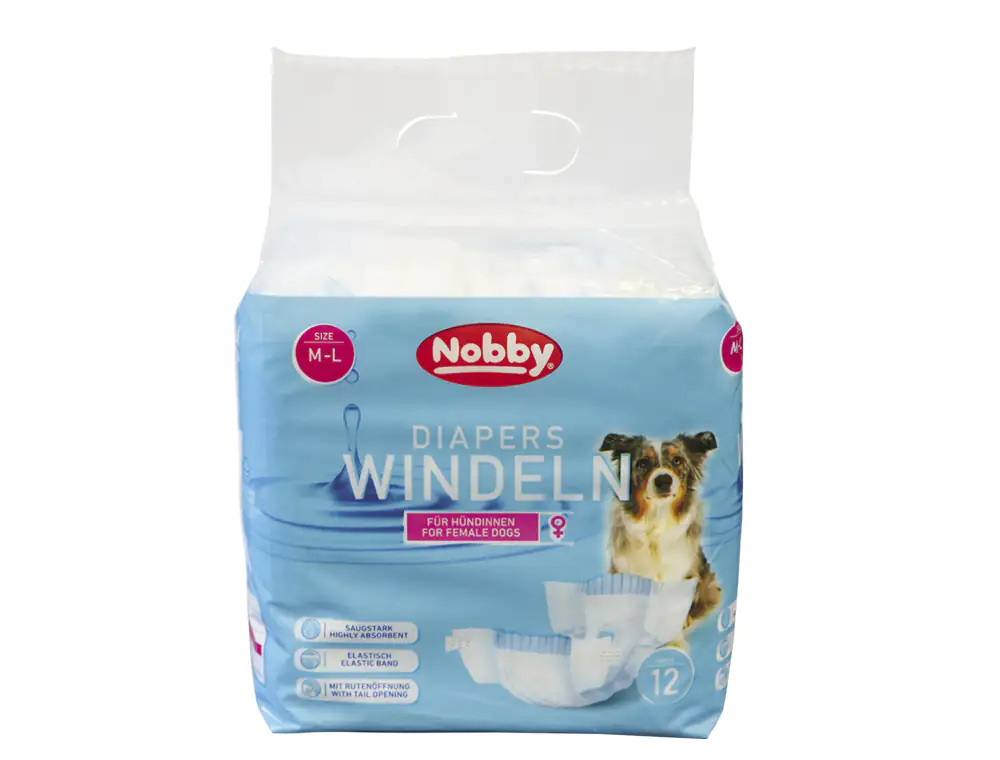 4033766571732 Nobby Hundewindeln Hündinnen Größe M-L - 12 Stück