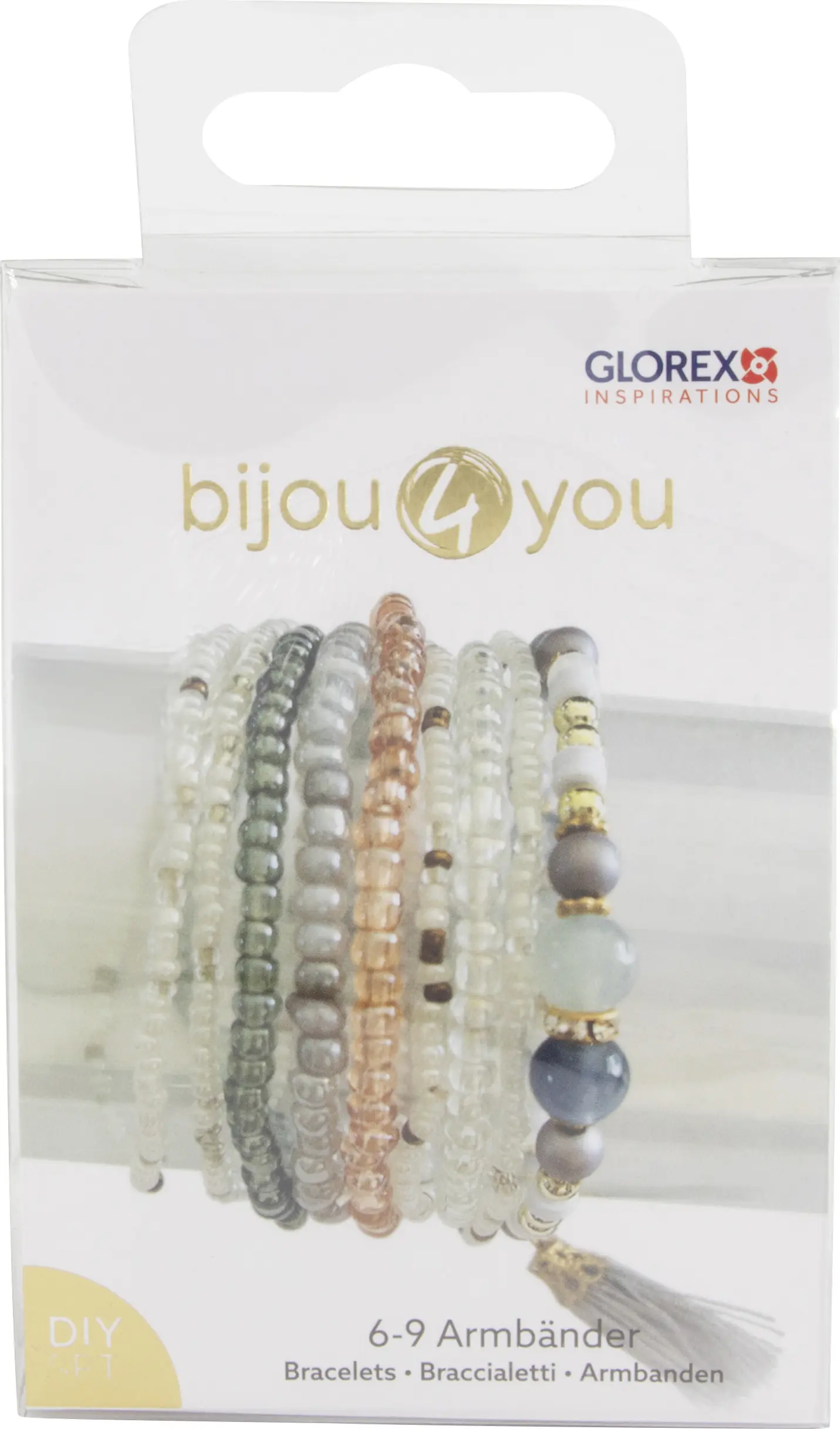 Glorex Armband-Set für 6-9 Armbänder DIY grau