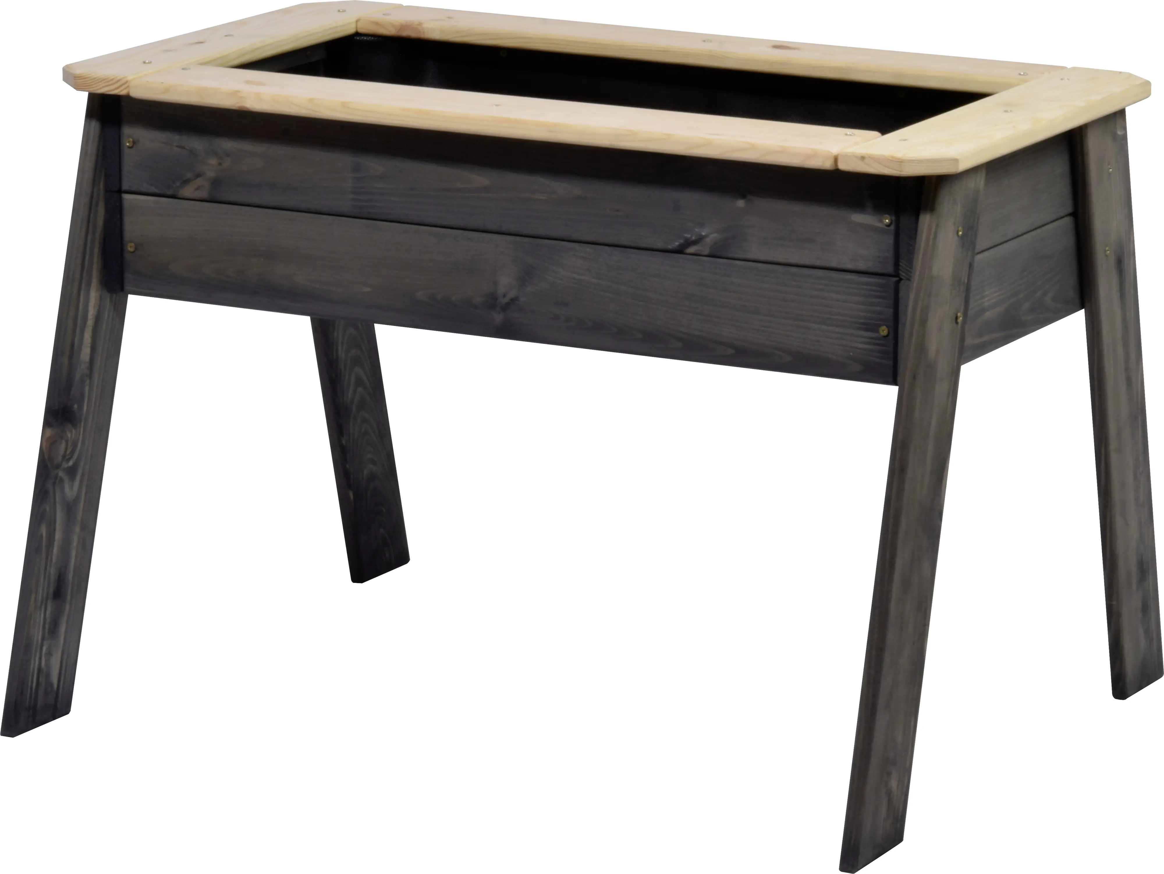 Dobar Kinder-Hochbeet mit Ablage grau 78 x 60 x 50 cm