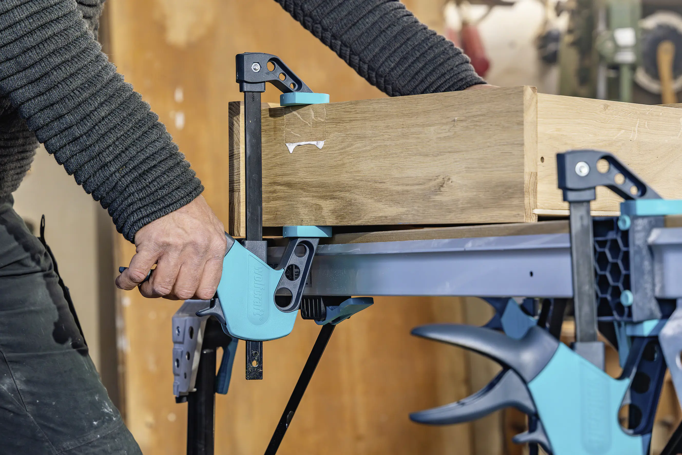 Wolfcraft Einhandzwinge Easy Spannweite 300 mm 90 kg Ausladung 75 mm