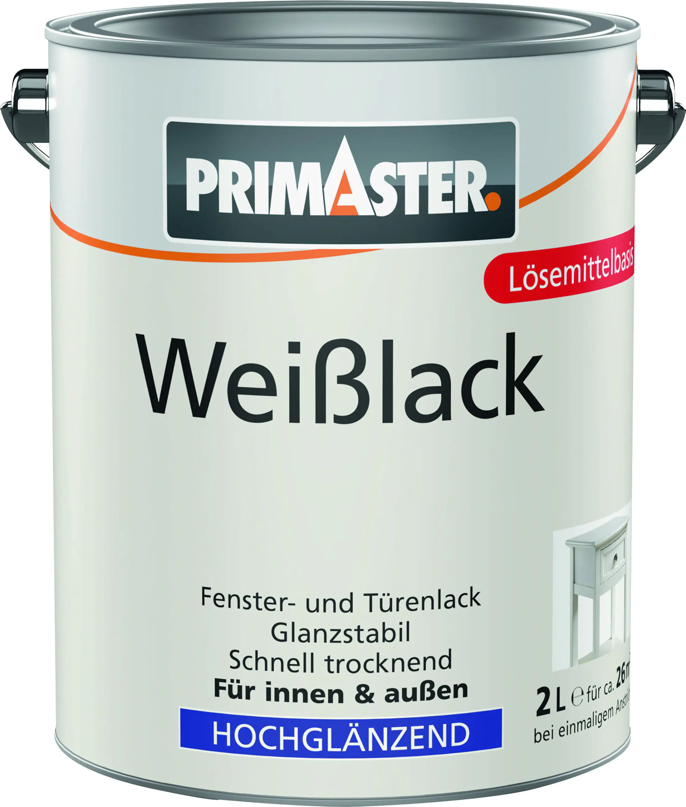Primaster Weißlack hochglänzend 2 L weiß