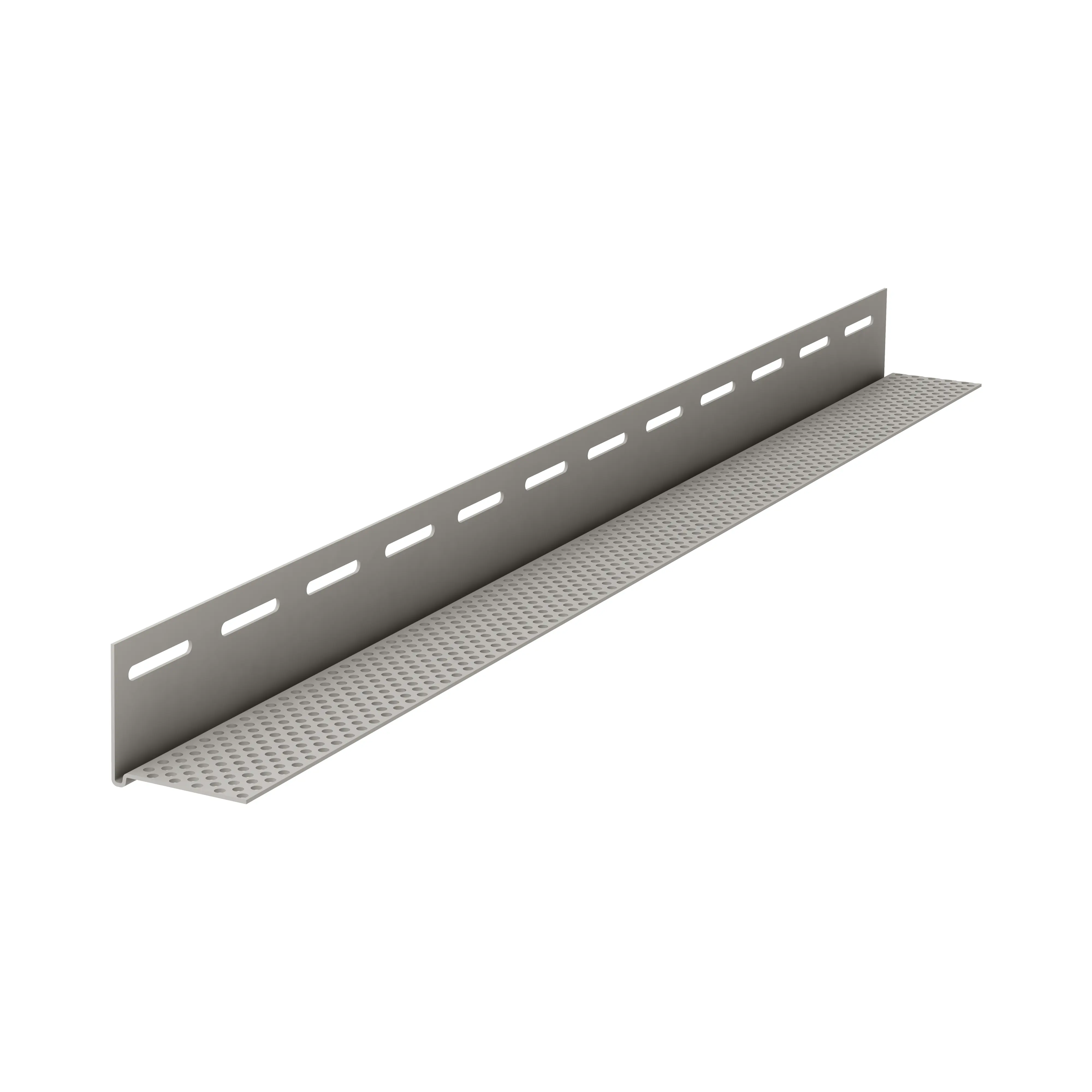 Lüftungsprofil für Fassadenverkleidung PVC silber 305 x 4,2 cm 