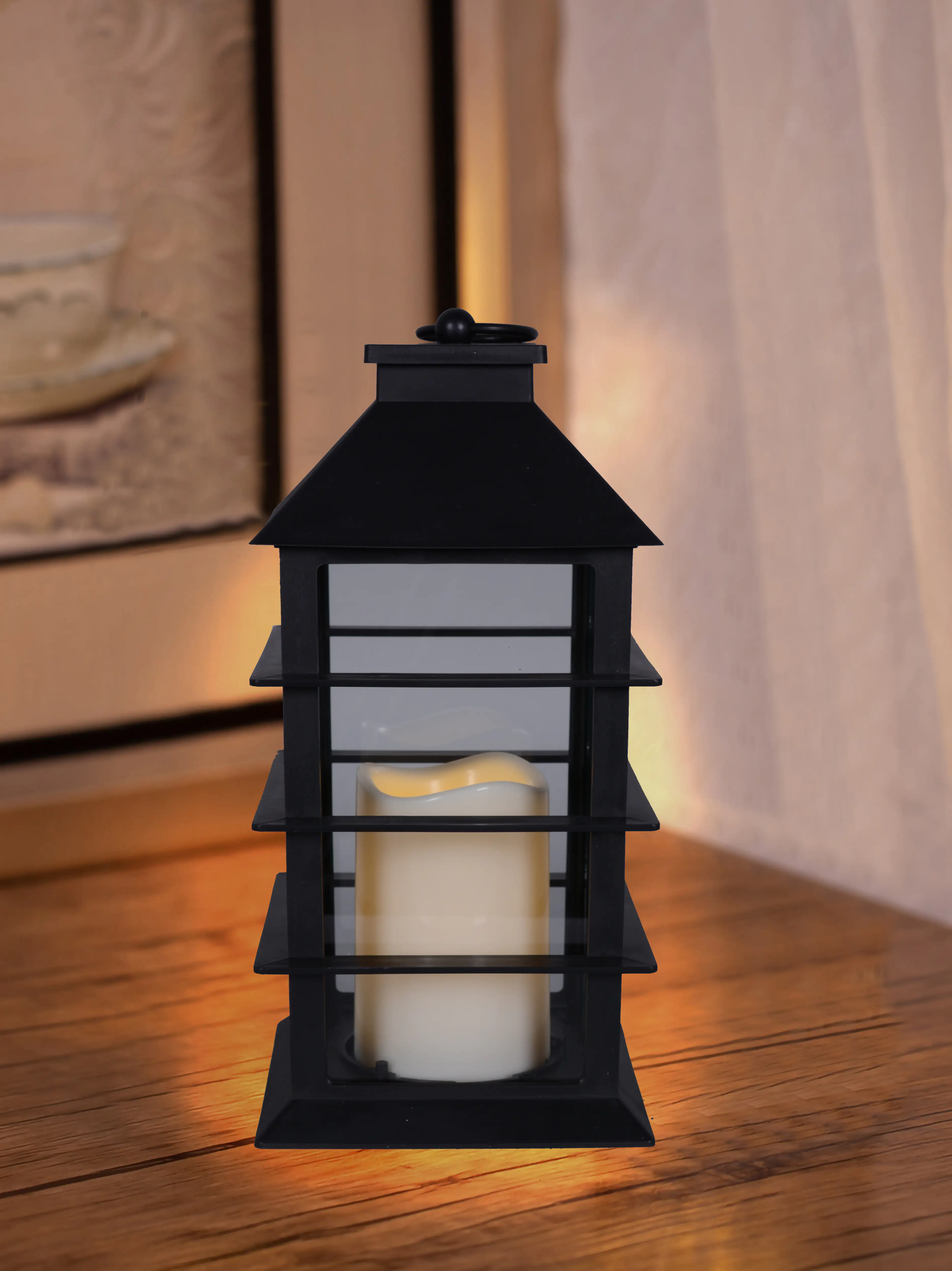TrendLine LED Laterne schwarz, Höhe 29 cm