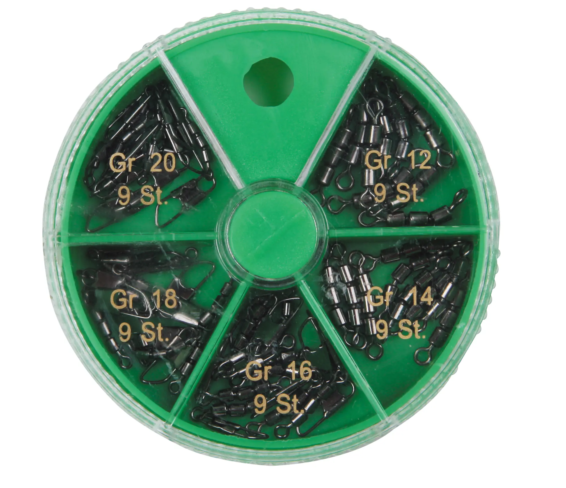 Paladin Spiro-Wirbel Sortimentsbox 5 Größen/grün