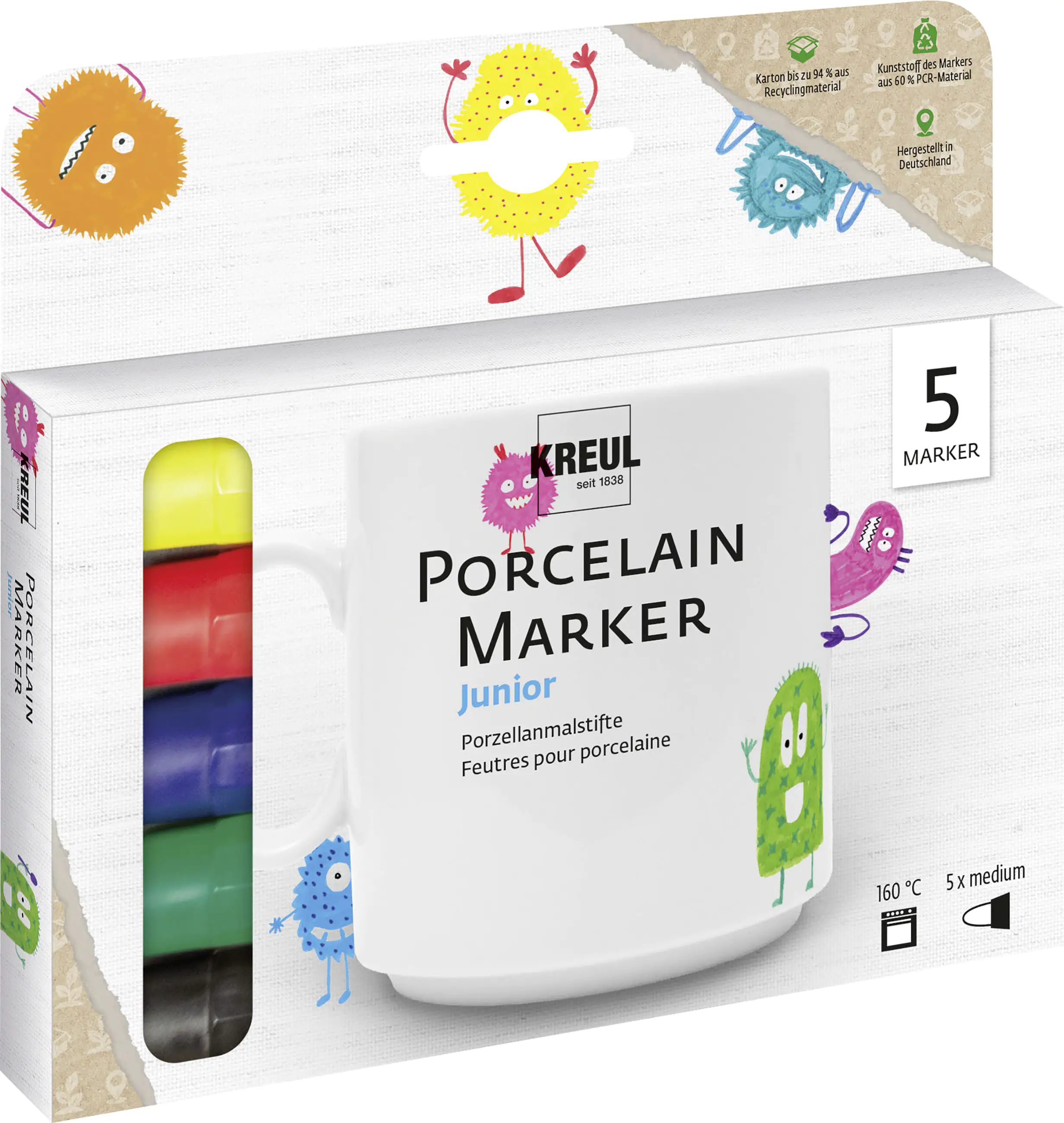 Kreul Porzellanmaler 5er Set PorcelainPen easy