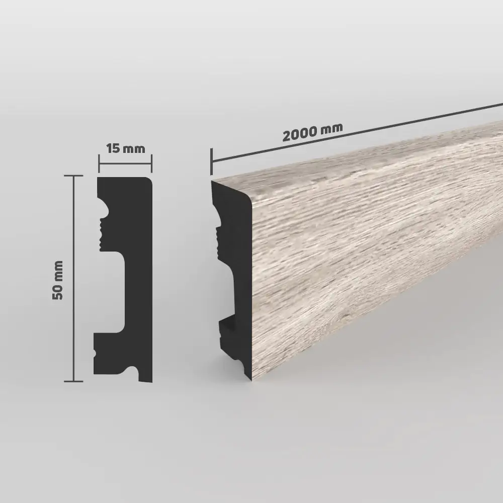 SELITSTYLE Sockelleiste FBL50 200 cm 50 x 15 mm wasserfest
