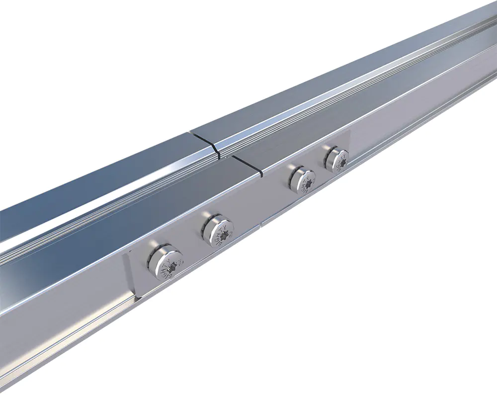HSI Terra Systec Multiprofilverbinder high Aluminium Pressblank 100 x 19 x 2 mm - 2 Stk.